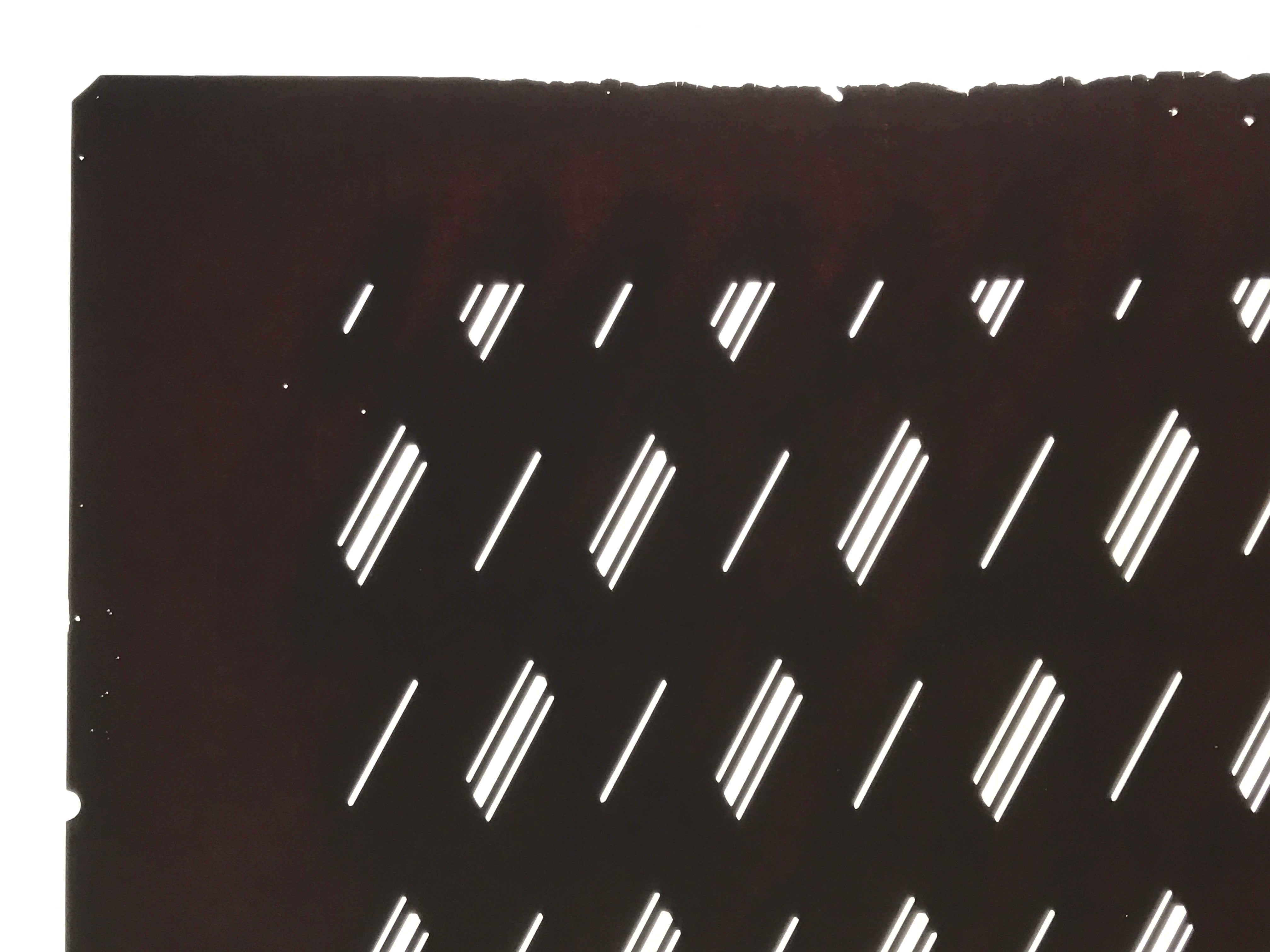 Antique Japanese Katagami Kimono Paper Stencil Katazome Diagonal Dash Line 4Y703