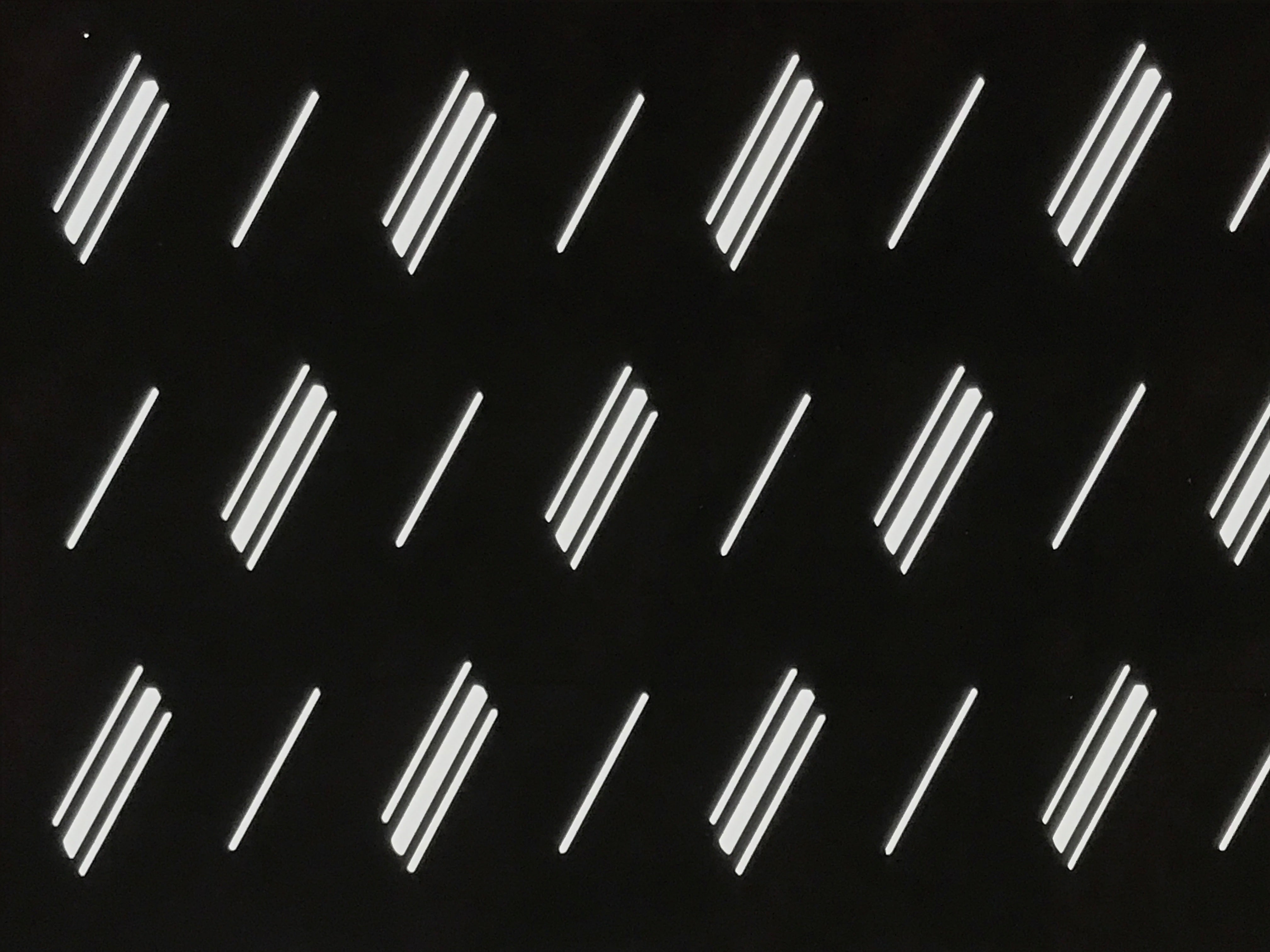 Antique Japanese Katagami Kimono Paper Stencil Katazome Diagonal Dash Line 4Y703