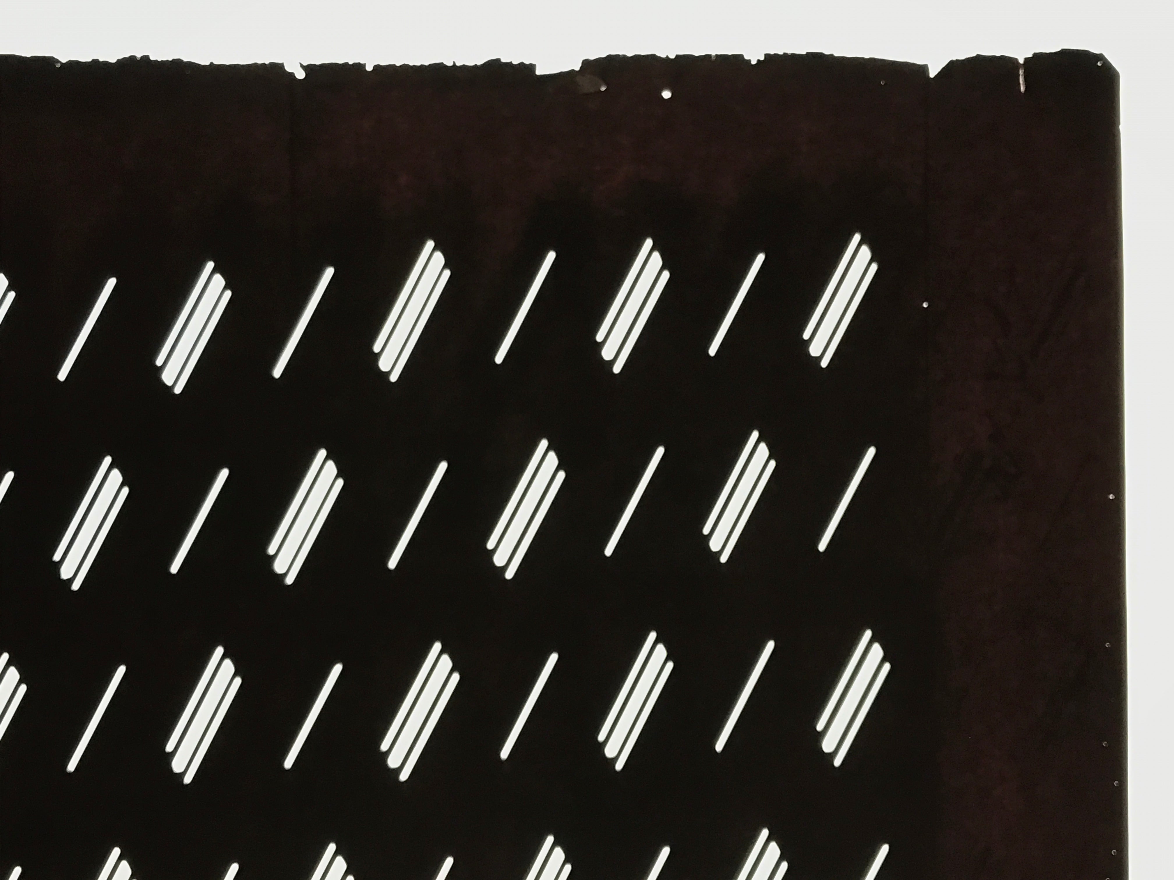 Antique Japanese Katagami Kimono Paper Stencil Katazome Diagonal Dash Line 4Y704