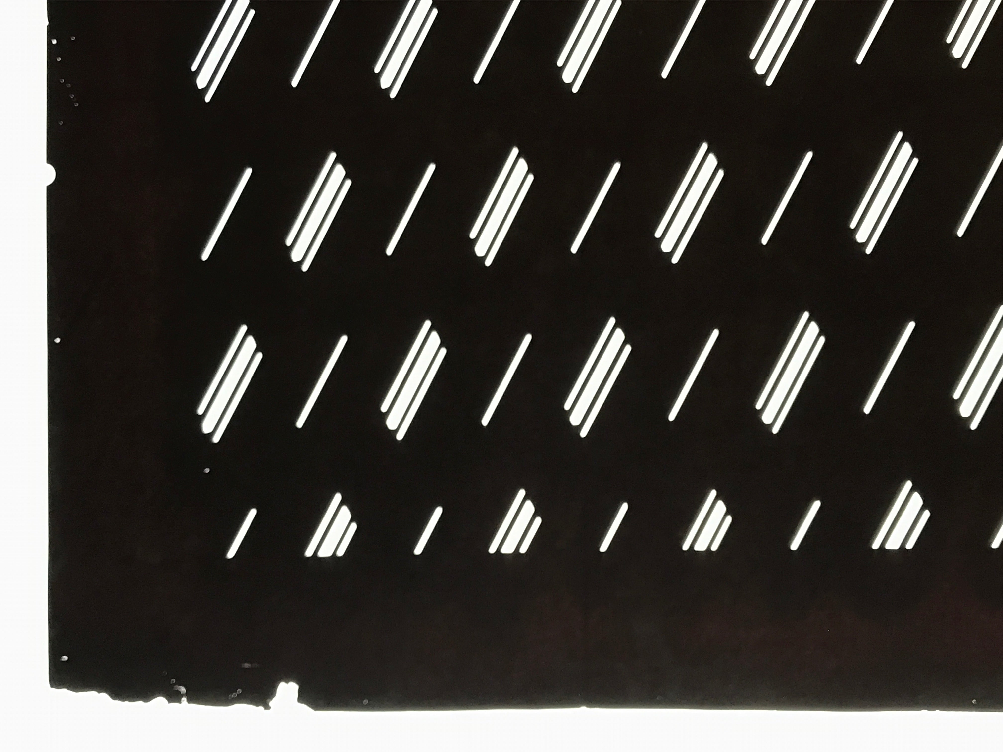 Antique Japanese Katagami Kimono Paper Stencil Katazome Diagonal Dash Line 4Y704