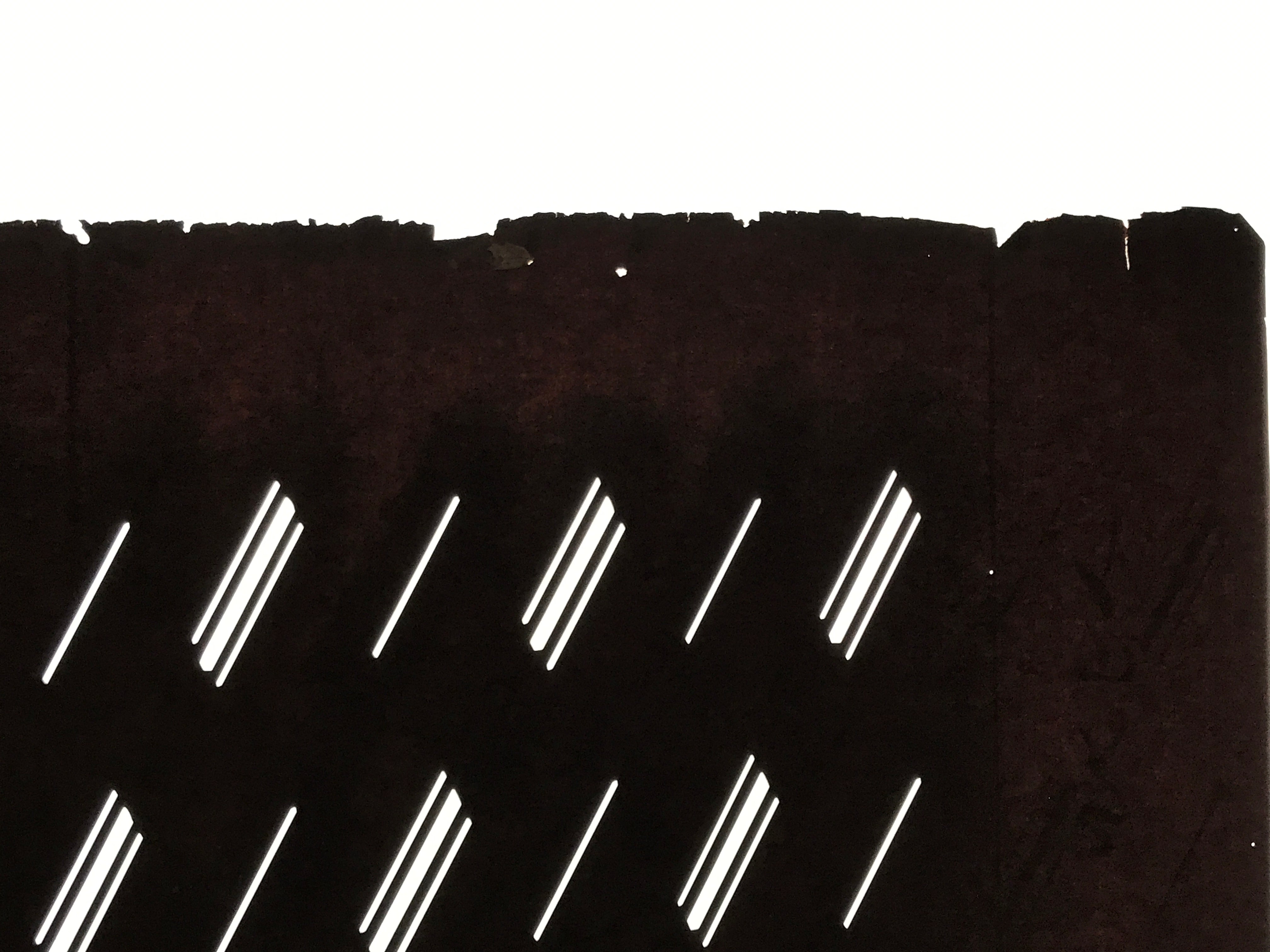 Antique Japanese Katagami Kimono Paper Stencil Katazome Diagonal Dash Line 4Y704