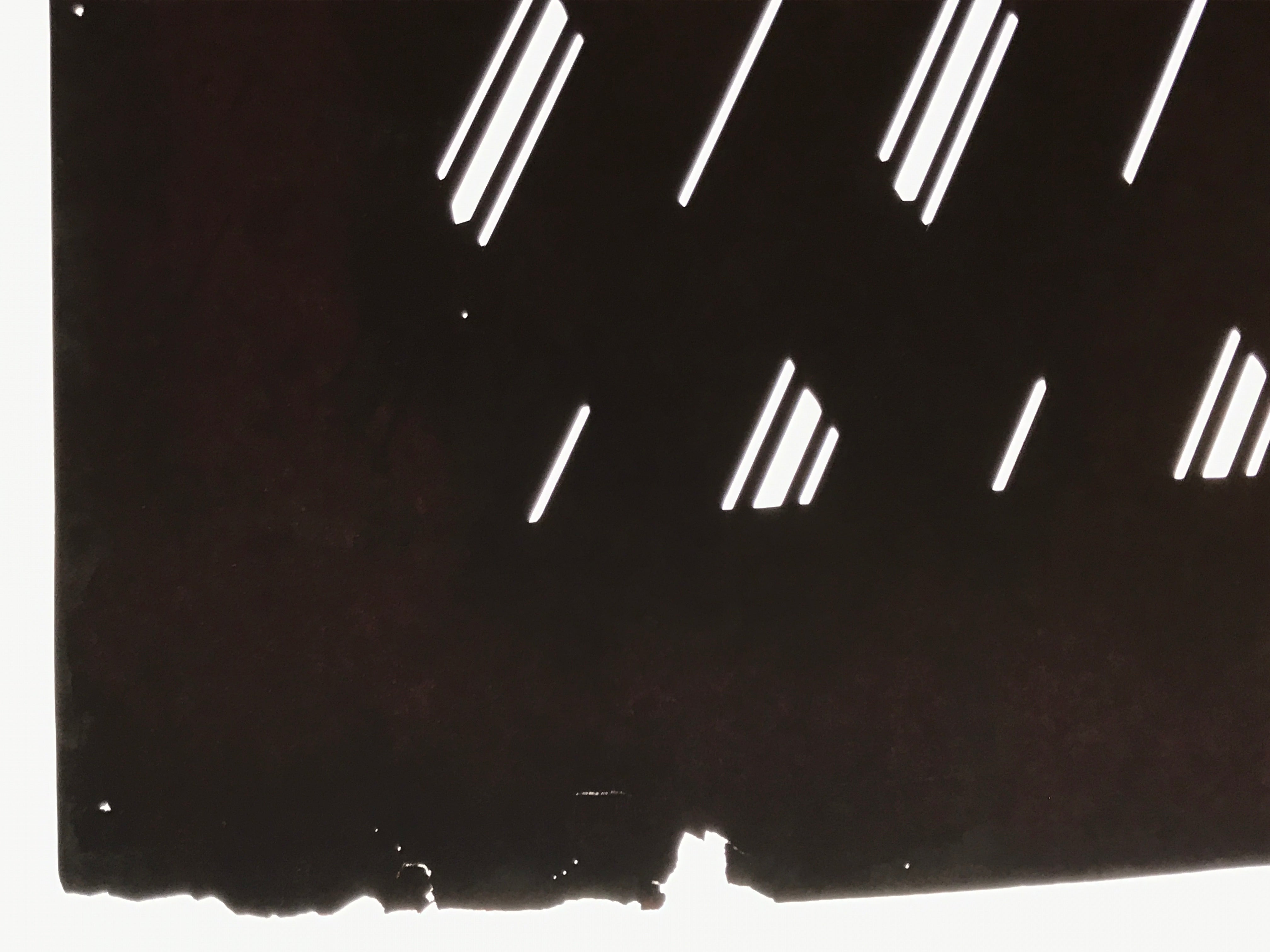 Antique Japanese Katagami Kimono Paper Stencil Katazome Diagonal Dash Line 4Y704