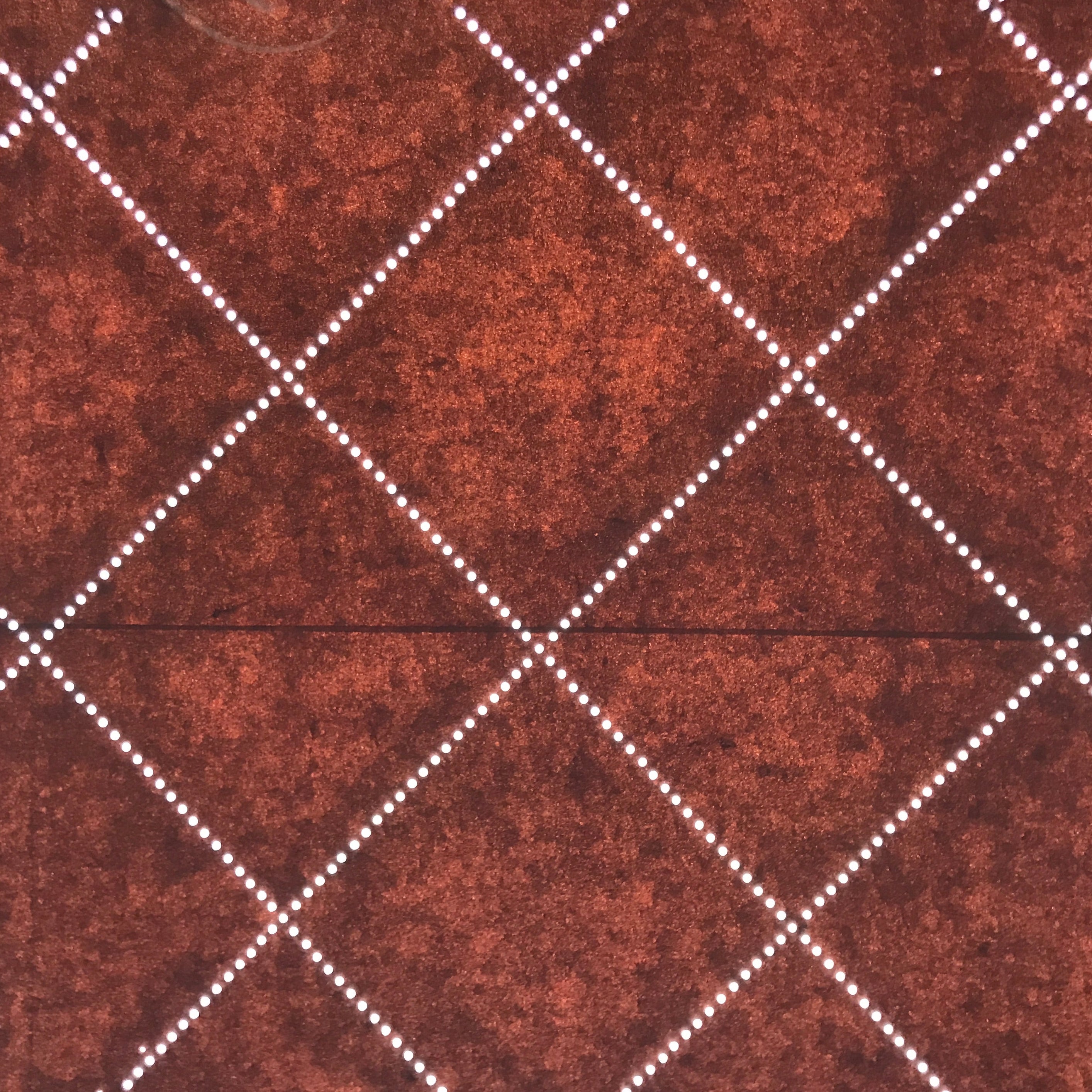 Antique Japanese Katagami Kimono Paper Stencil Katazome Diamond Dot Lines 4Y701