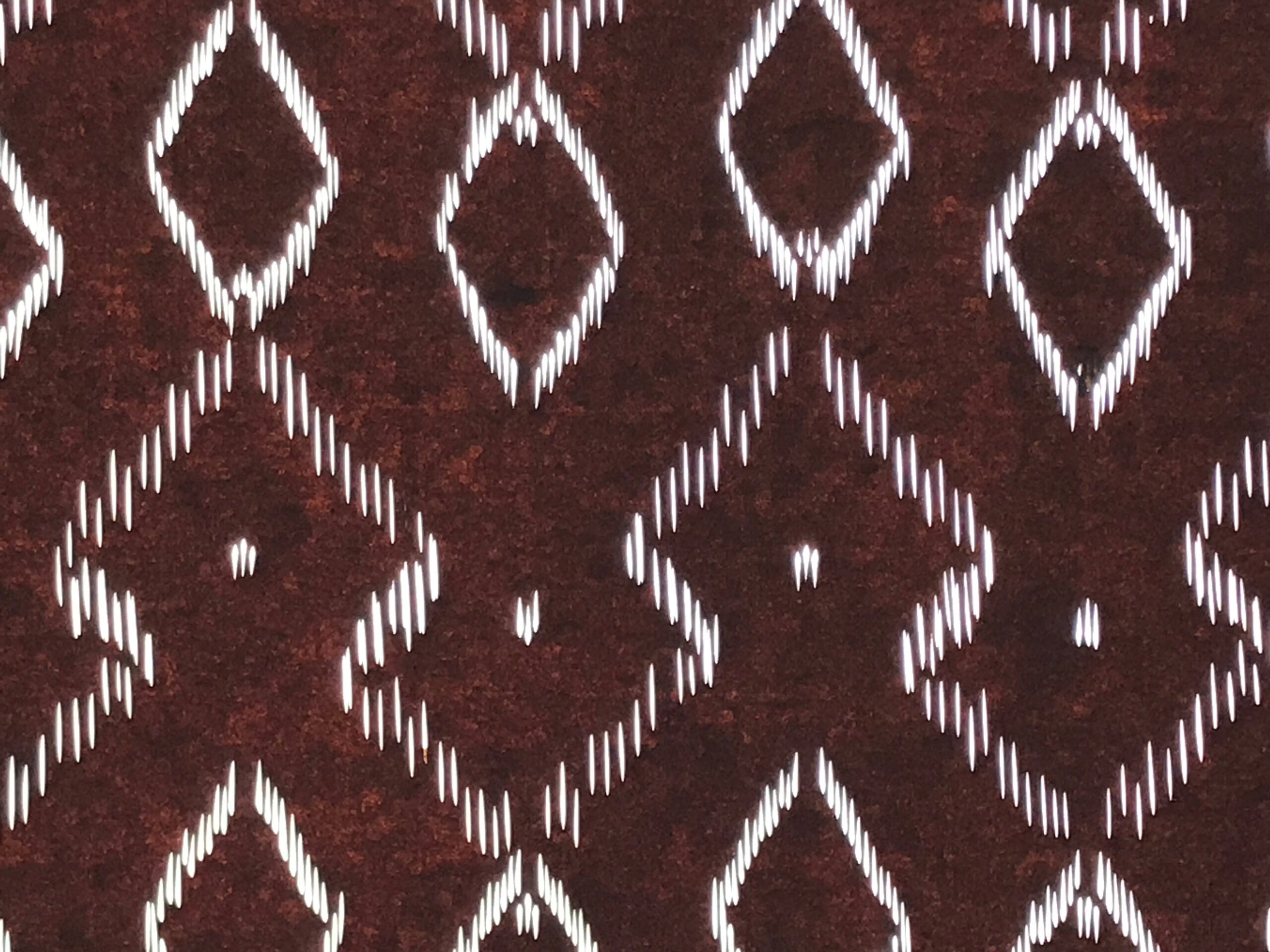 Antique Japanese Katagami Kimono Paper Stencil Katazome Diamond Pattern 4Y691