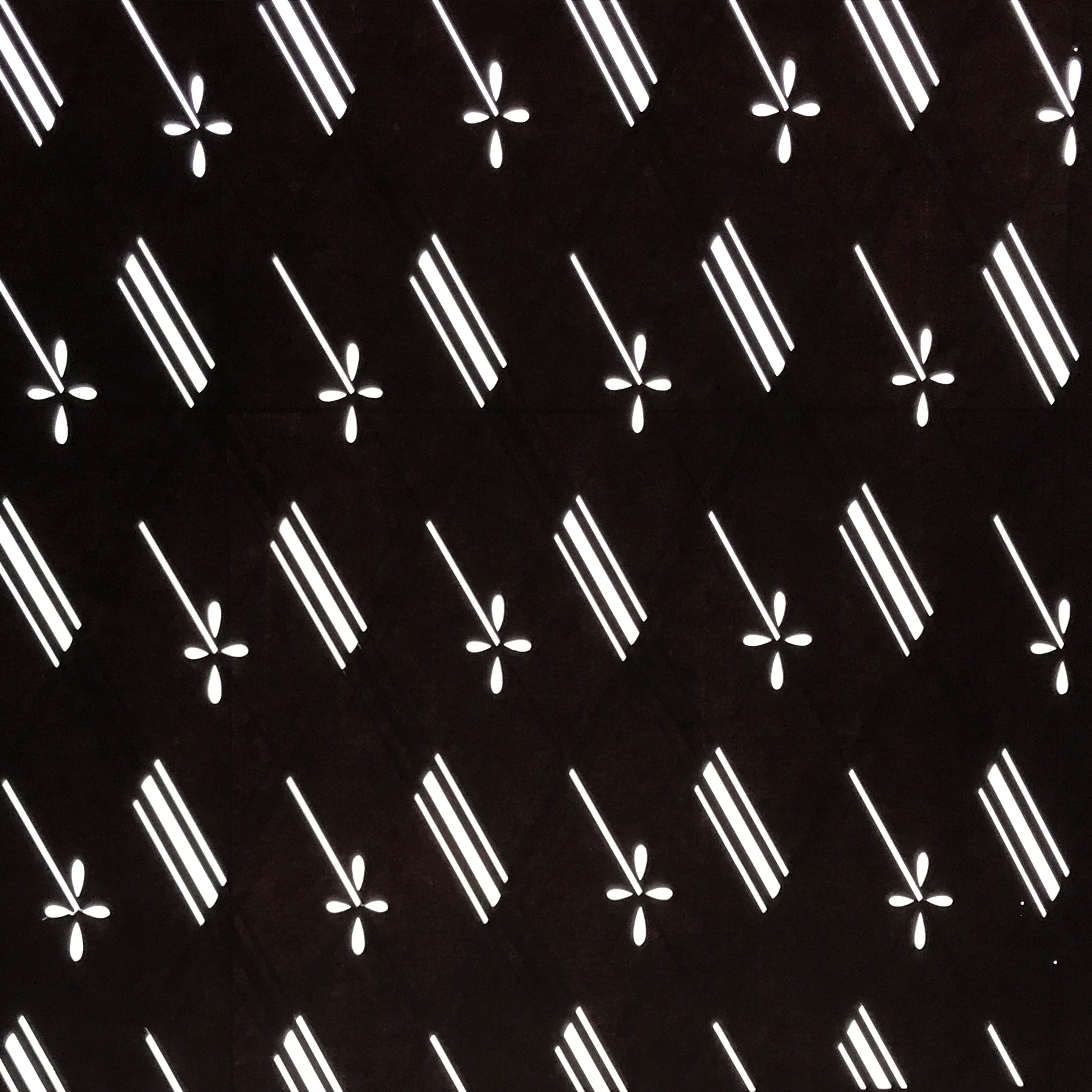 Antique Japanese Katagami Kimono Paper Stencil Katazome Floral Dash Line 4Y705