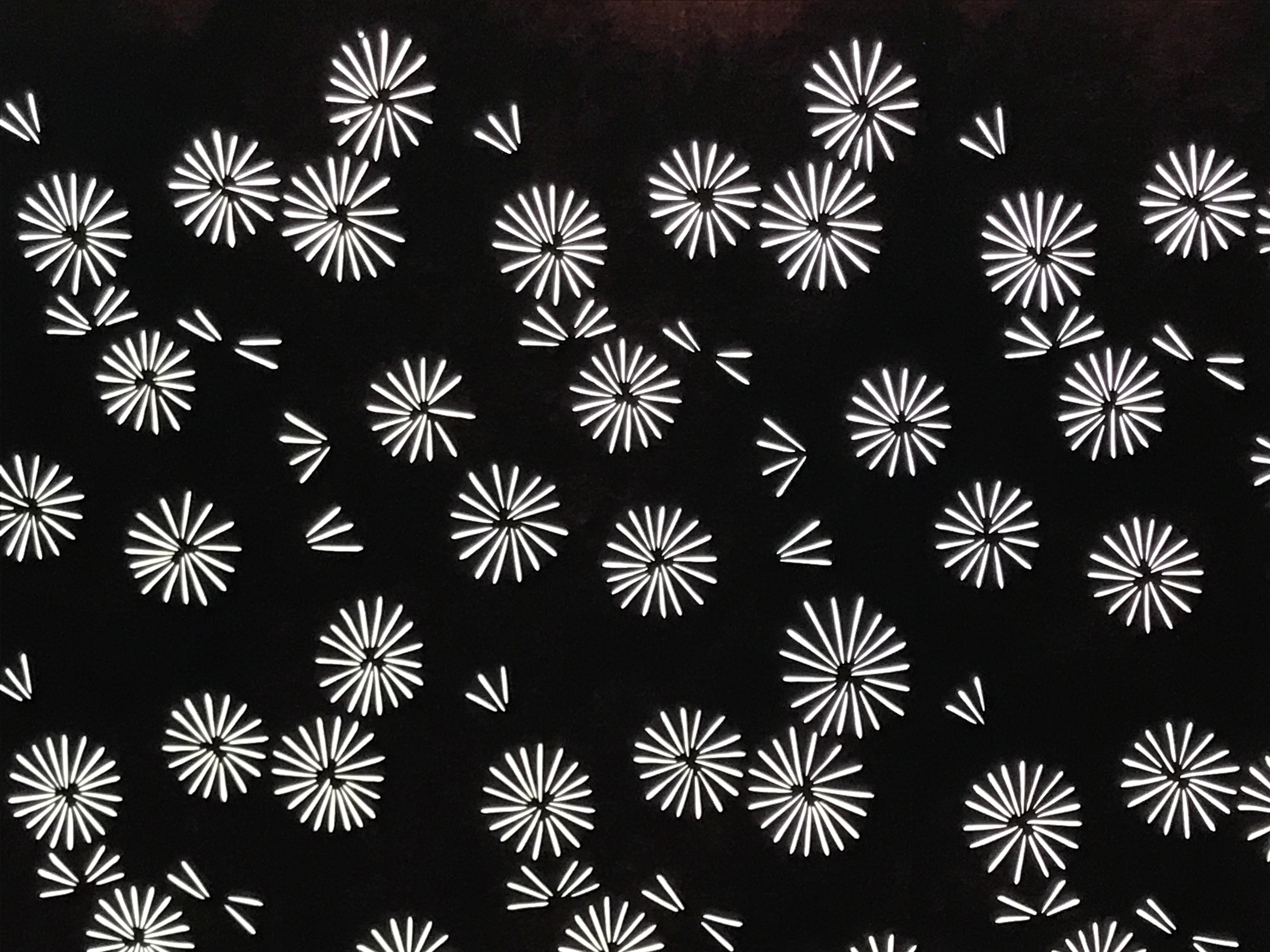 Antique Japanese Katagami Kimono Paper Stencil Katazome Floral Pattern 4Y663