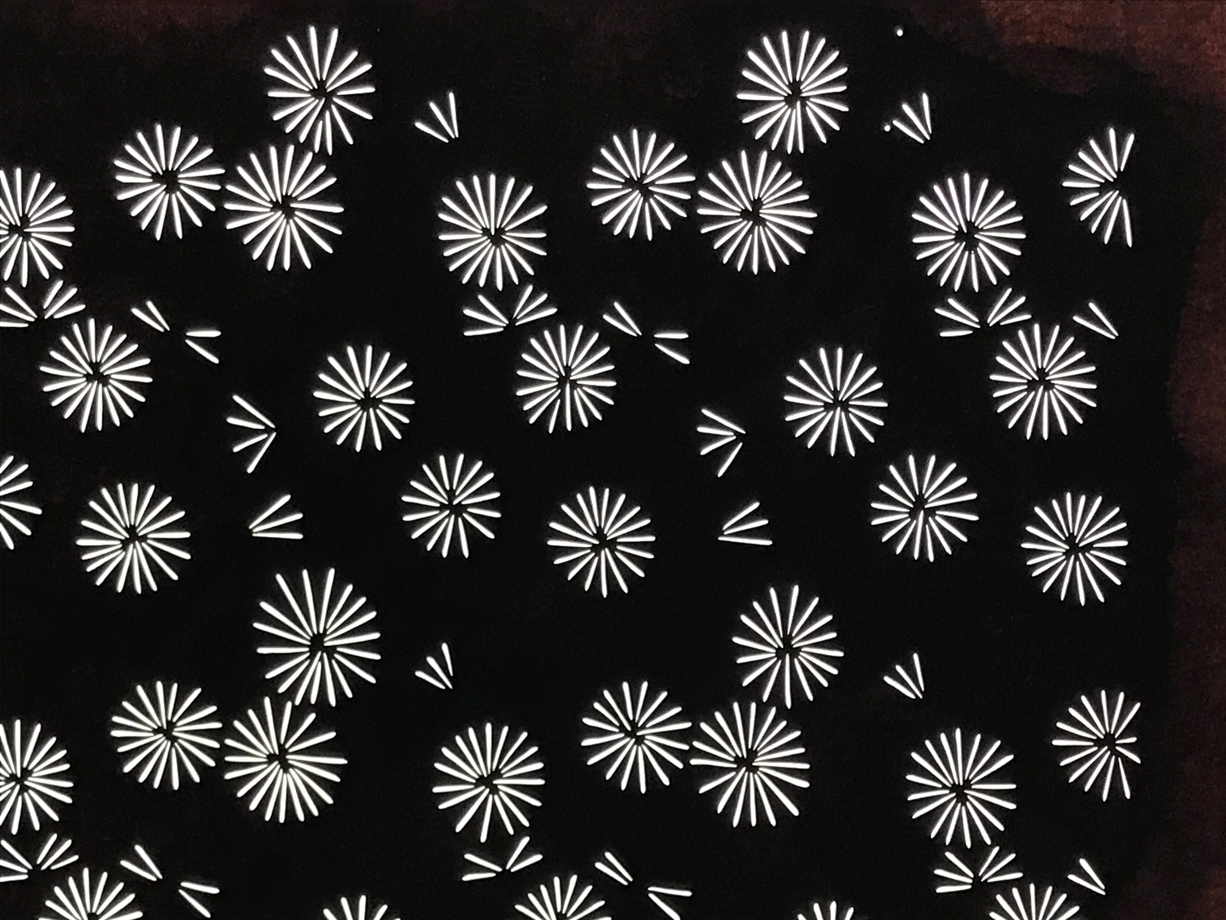 Antique Japanese Katagami Kimono Paper Stencil Katazome Floral Pattern 4Y663