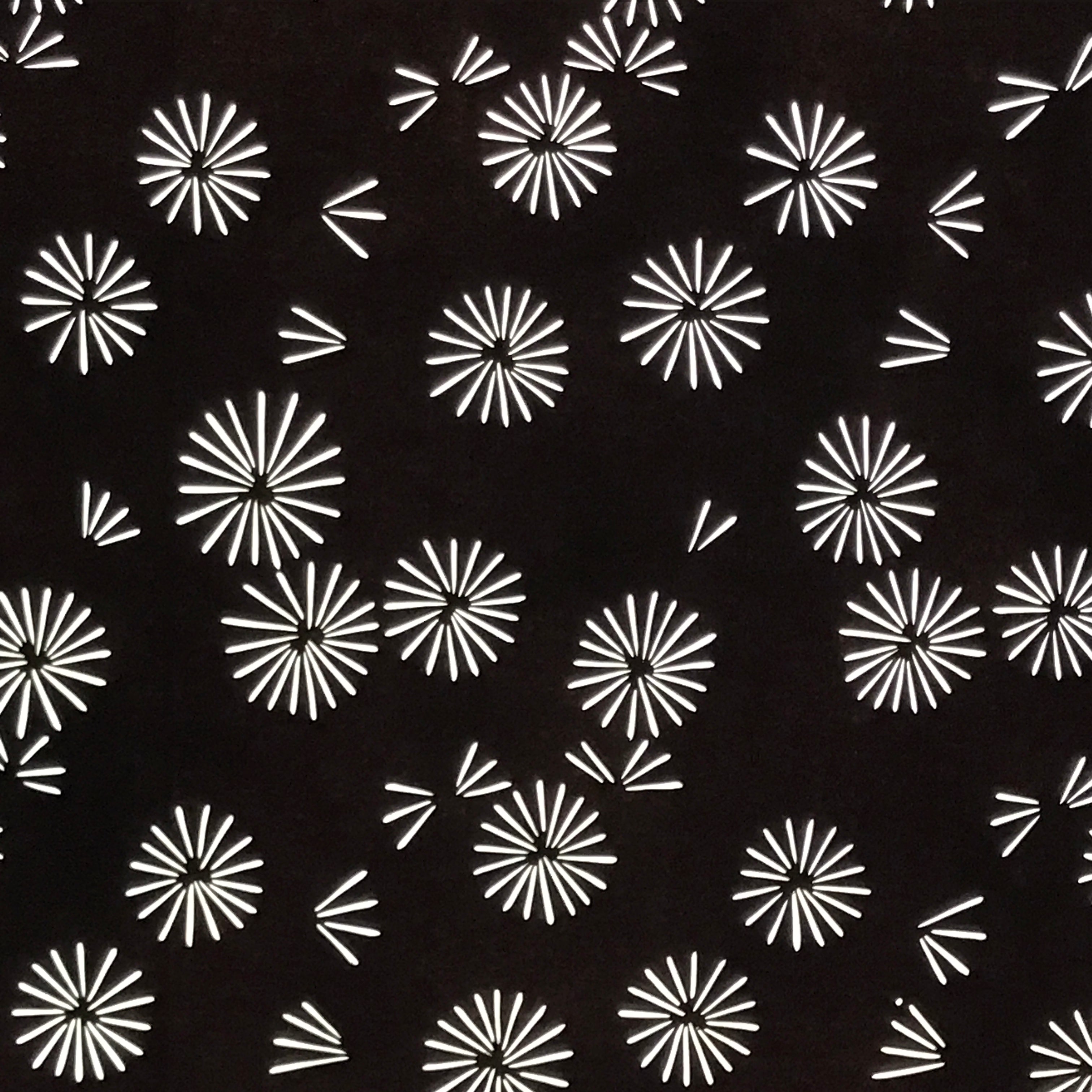 Antique Japanese Katagami Kimono Paper Stencil Katazome Floral Pattern 4Y665