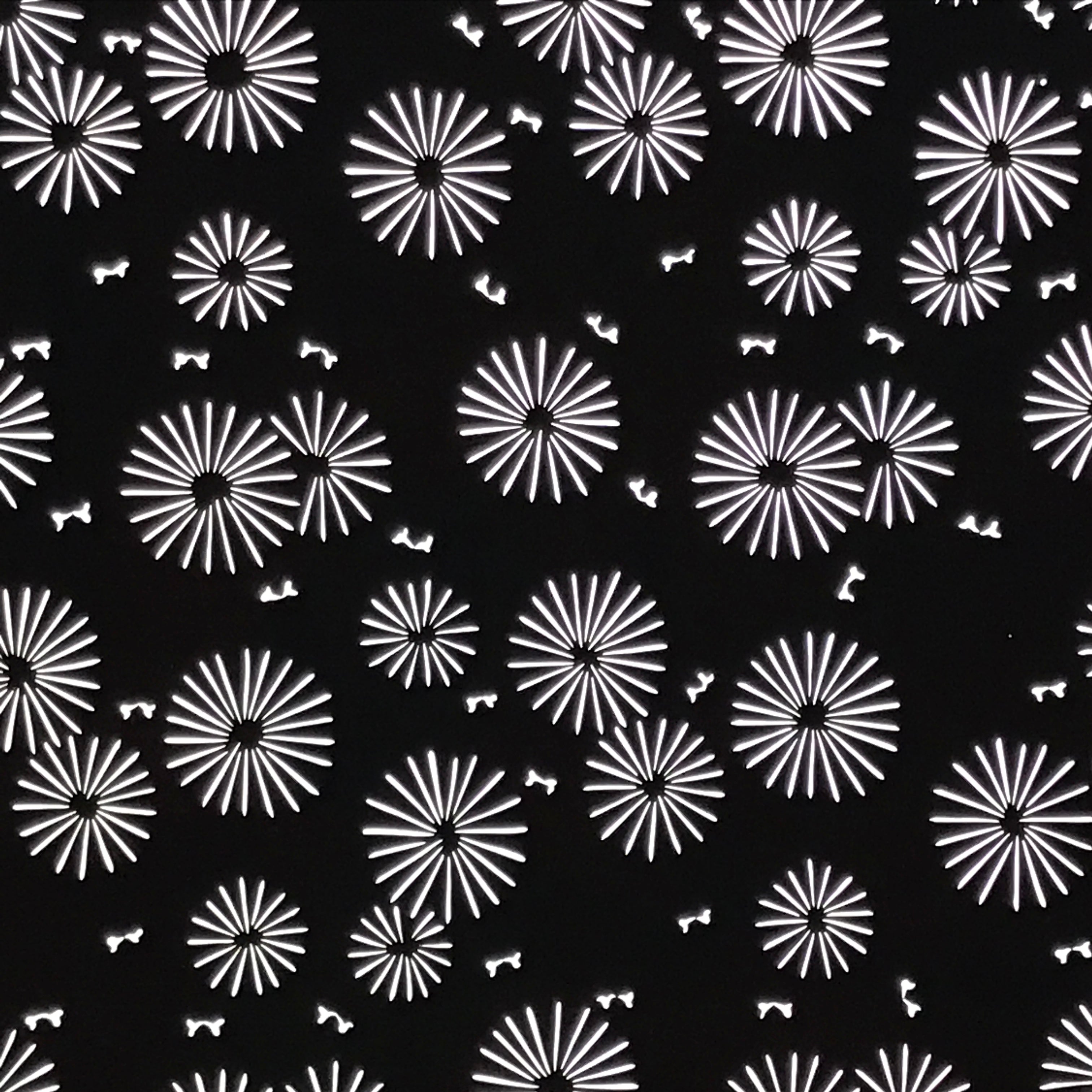 Antique Japanese Katagami Kimono Paper Stencil Katazome Floral Pattern 4Y666