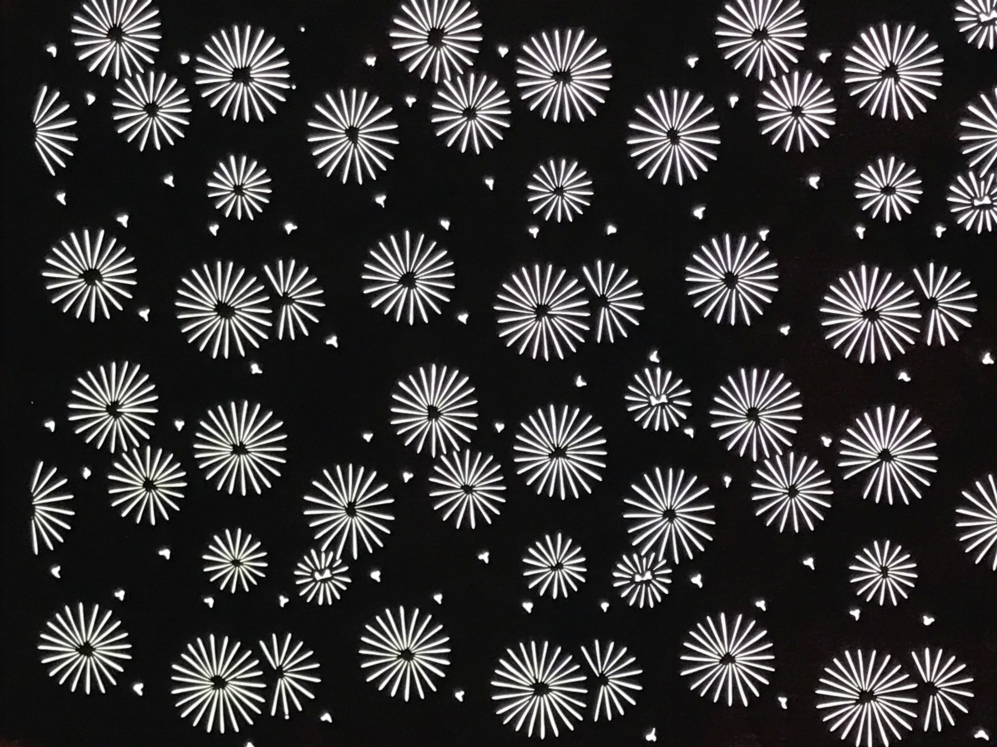 Antique Japanese Katagami Kimono Paper Stencil Katazome Floral Pattern 4Y667