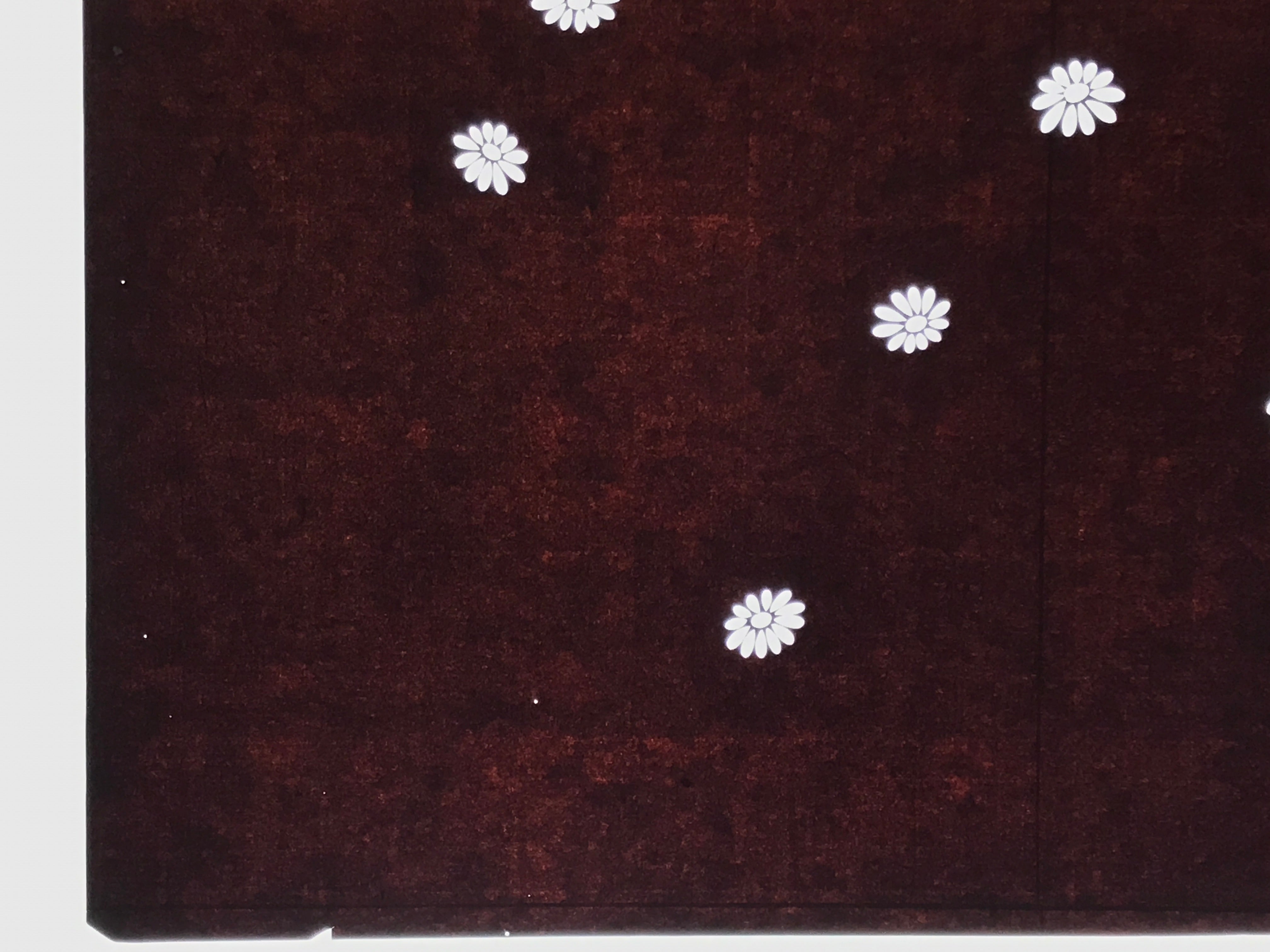 Antique Japanese Katagami Kimono Paper Stencil Katazome Floral Pattern 4Y697