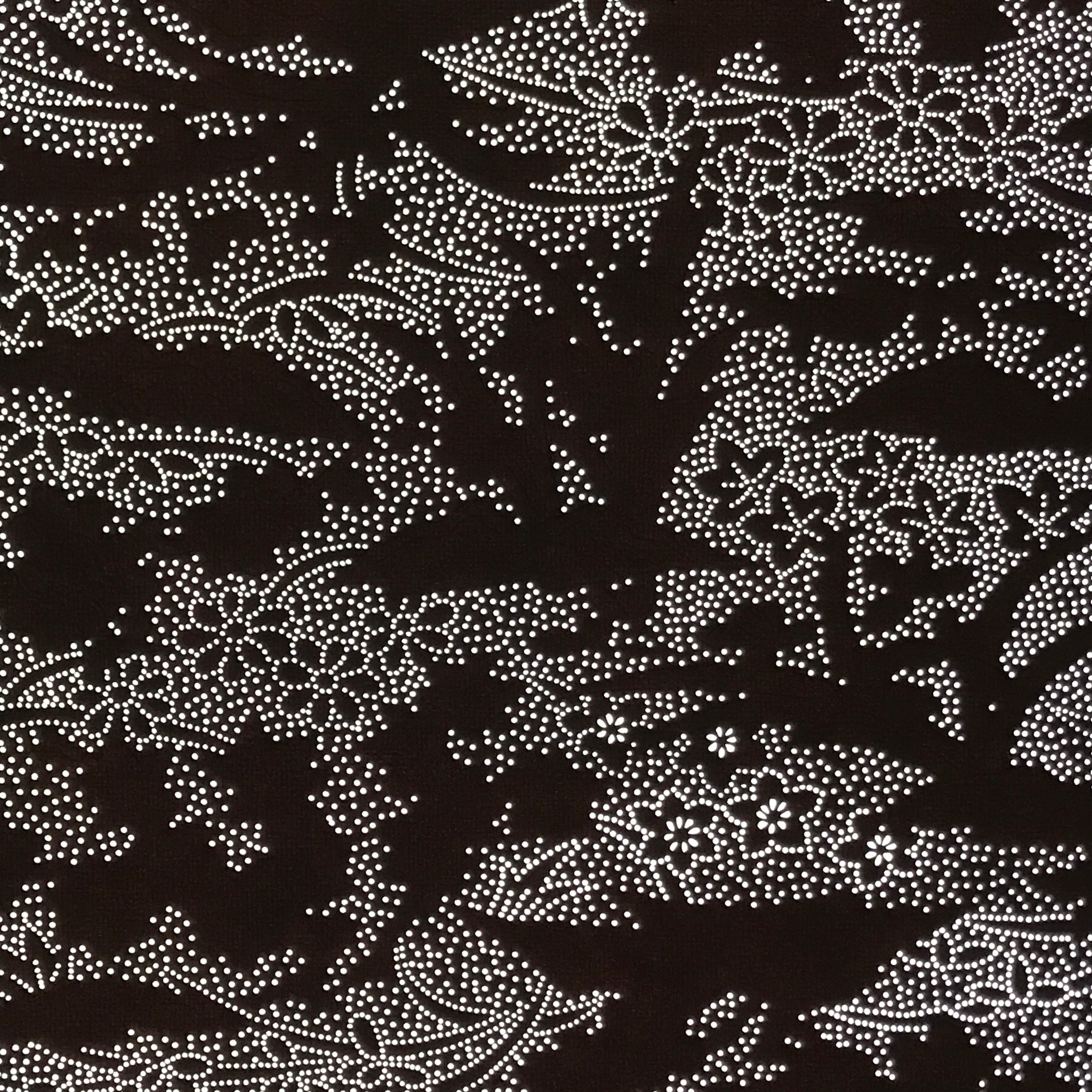 Antique Japanese Katagami Kimono Paper Stencil Katazome Small Flowers Hana 4Y707