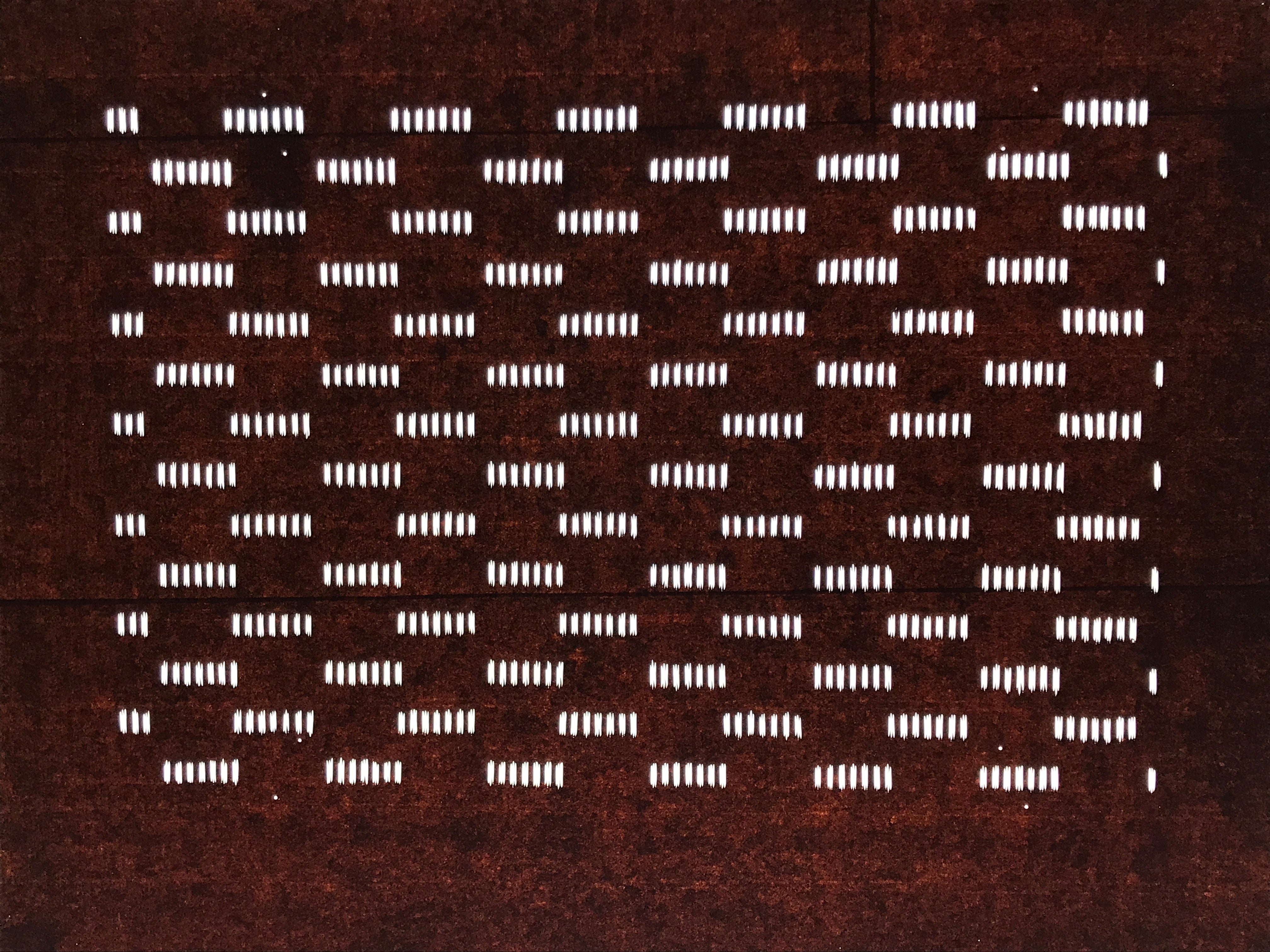 Antique Japanese Katagami Kimono Paper Stencil Katazome Small Line Pattern 4Y675