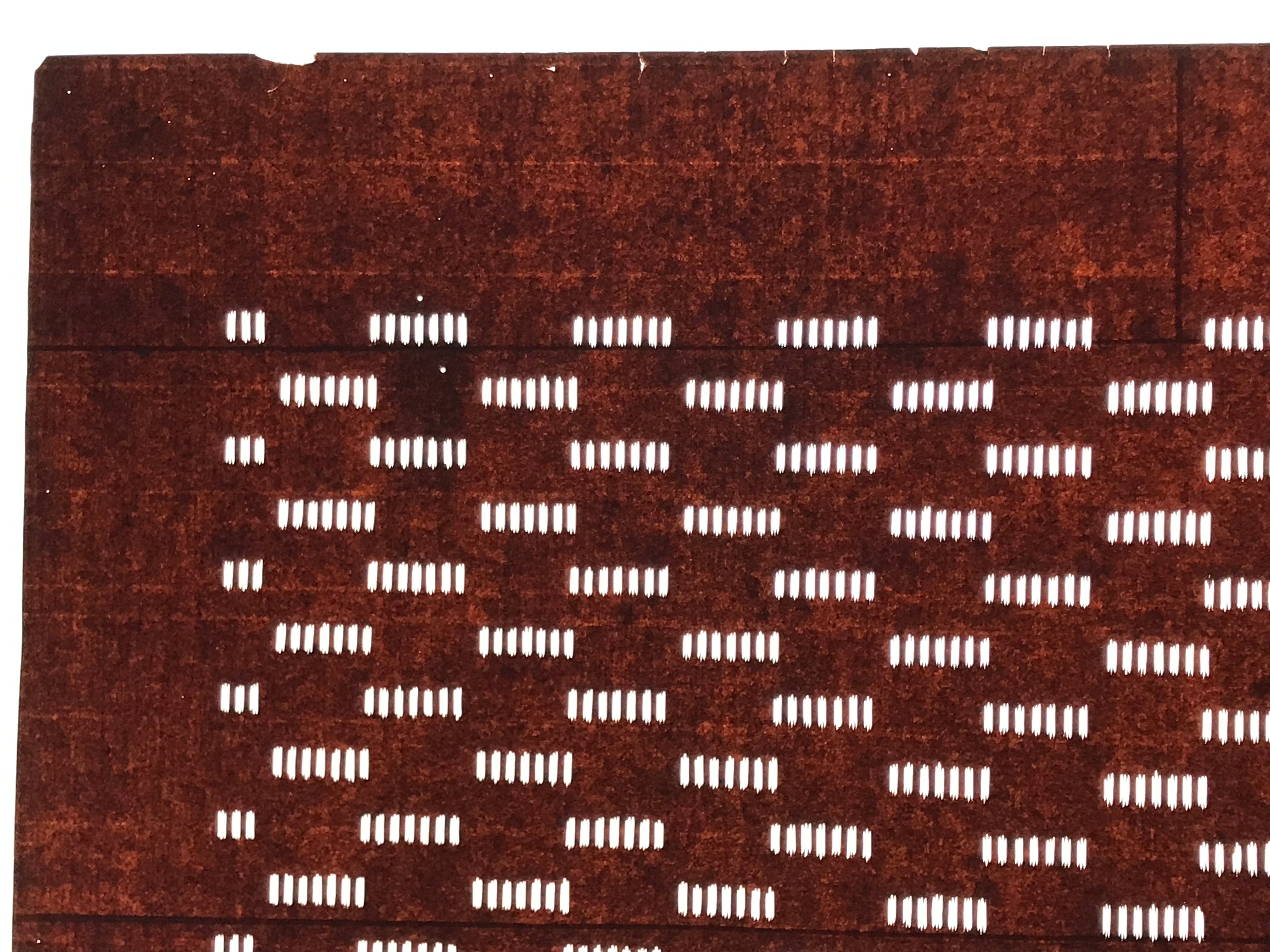 Antique Japanese Katagami Kimono Paper Stencil Katazome Small Line Pattern 4Y675