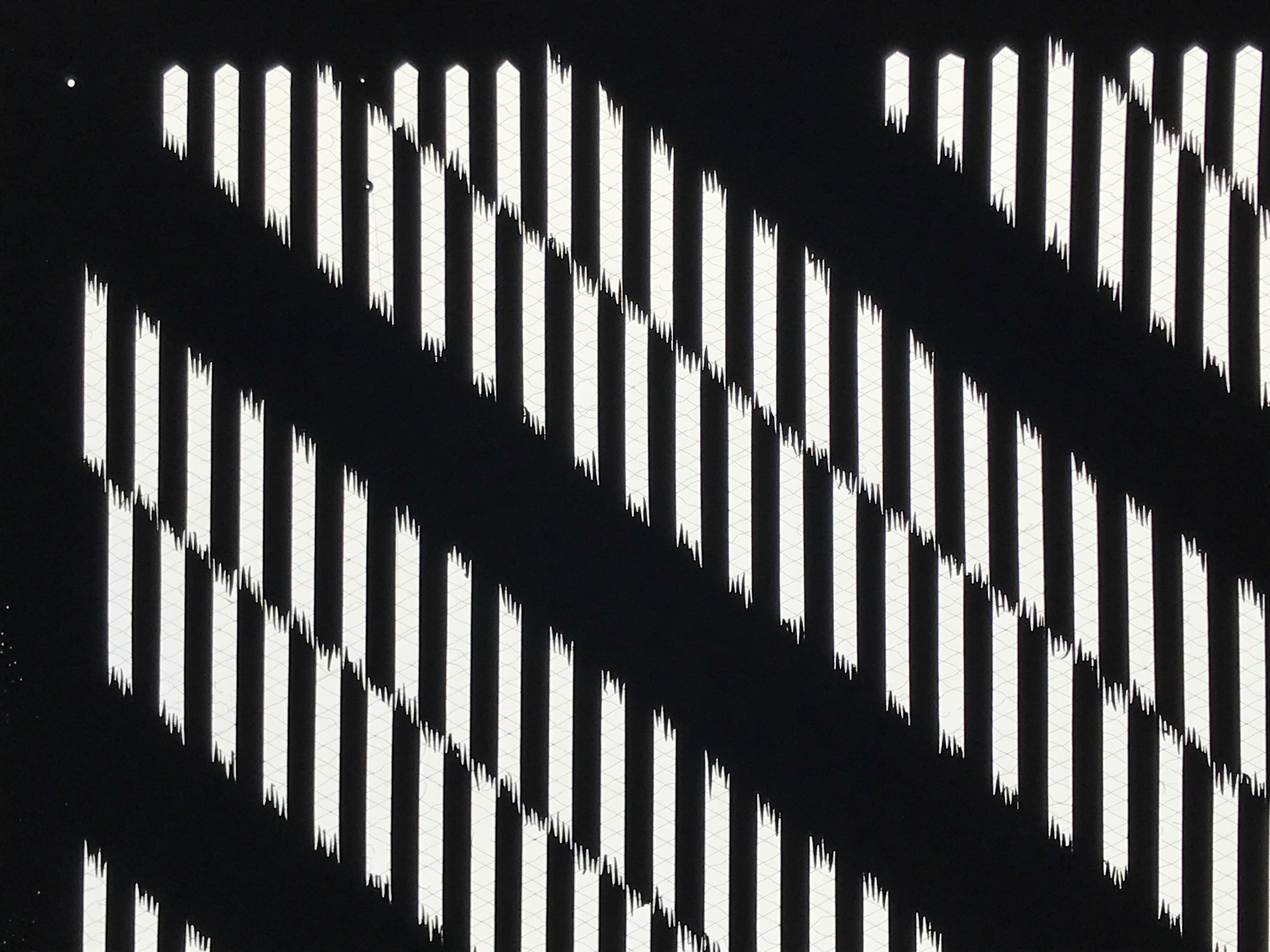 Antique Japanese Katagami Kimono Paper Stencil Katazome Vertical Lines 4Y669