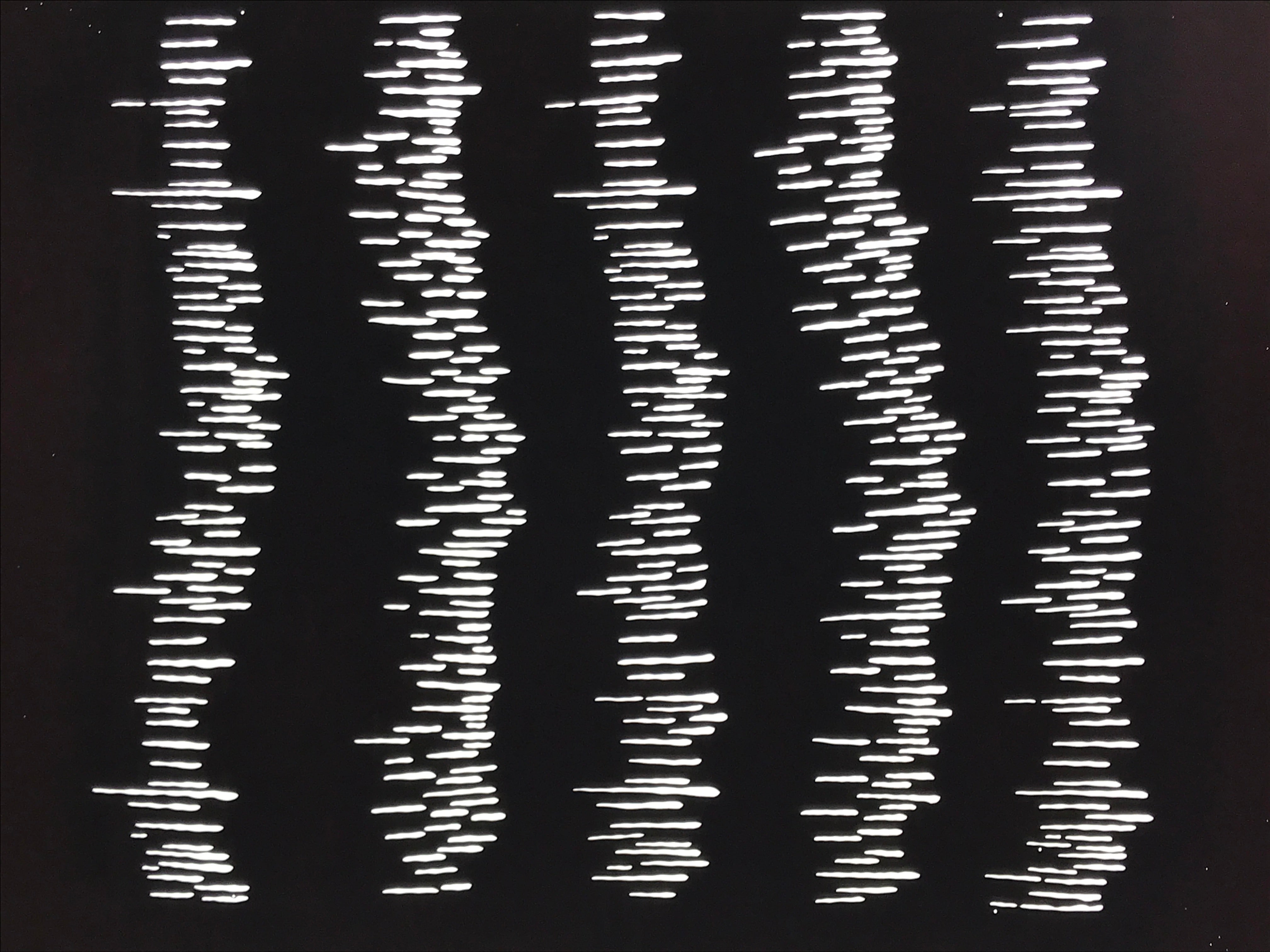 Antique Japanese Katagami Kimono Paper Stencil Katazome Vertical Lines 4Y671