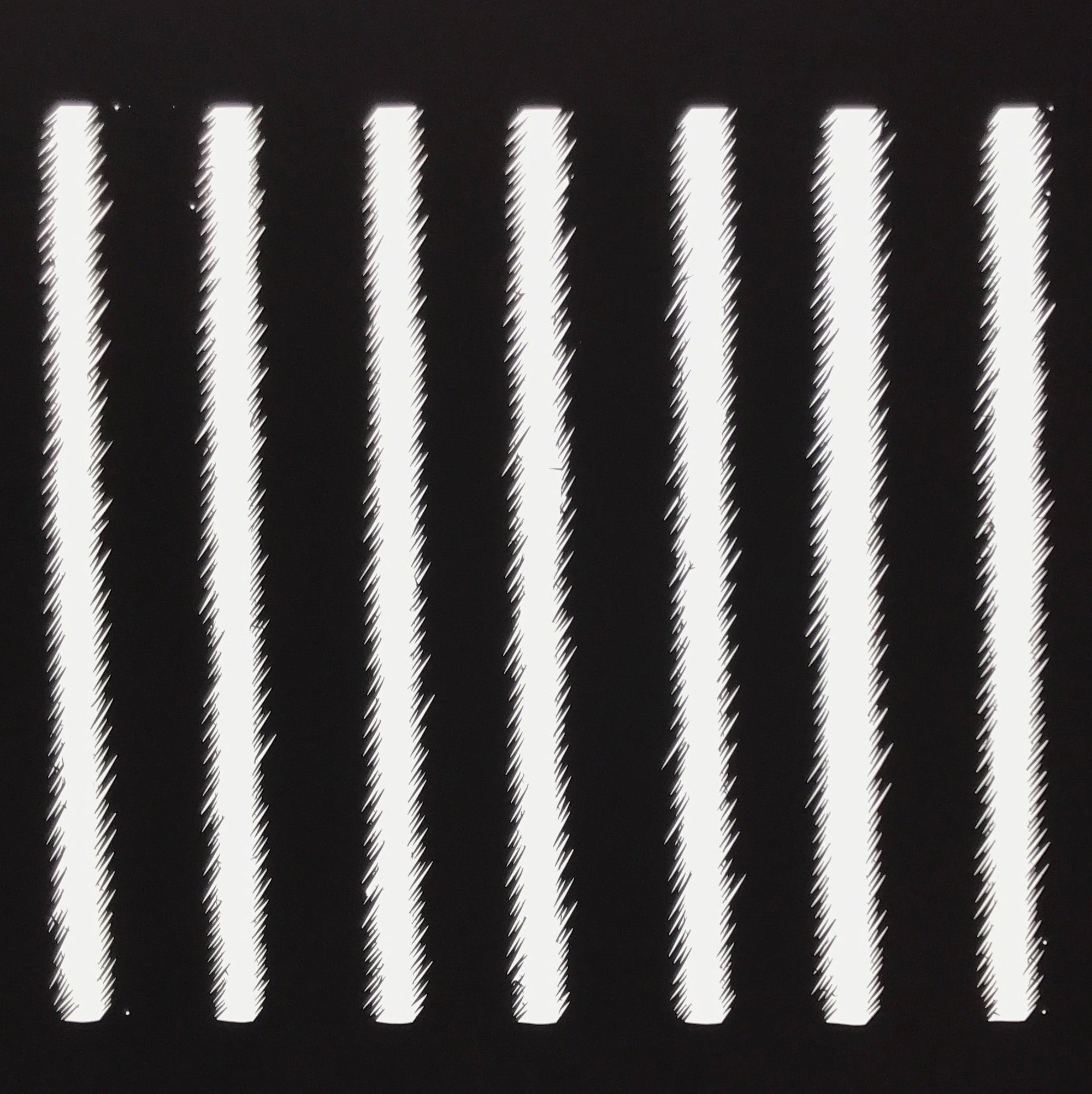 Antique Japanese Katagami Kimono Paper Stencil Katazome Wide Vertical Line 4Y689