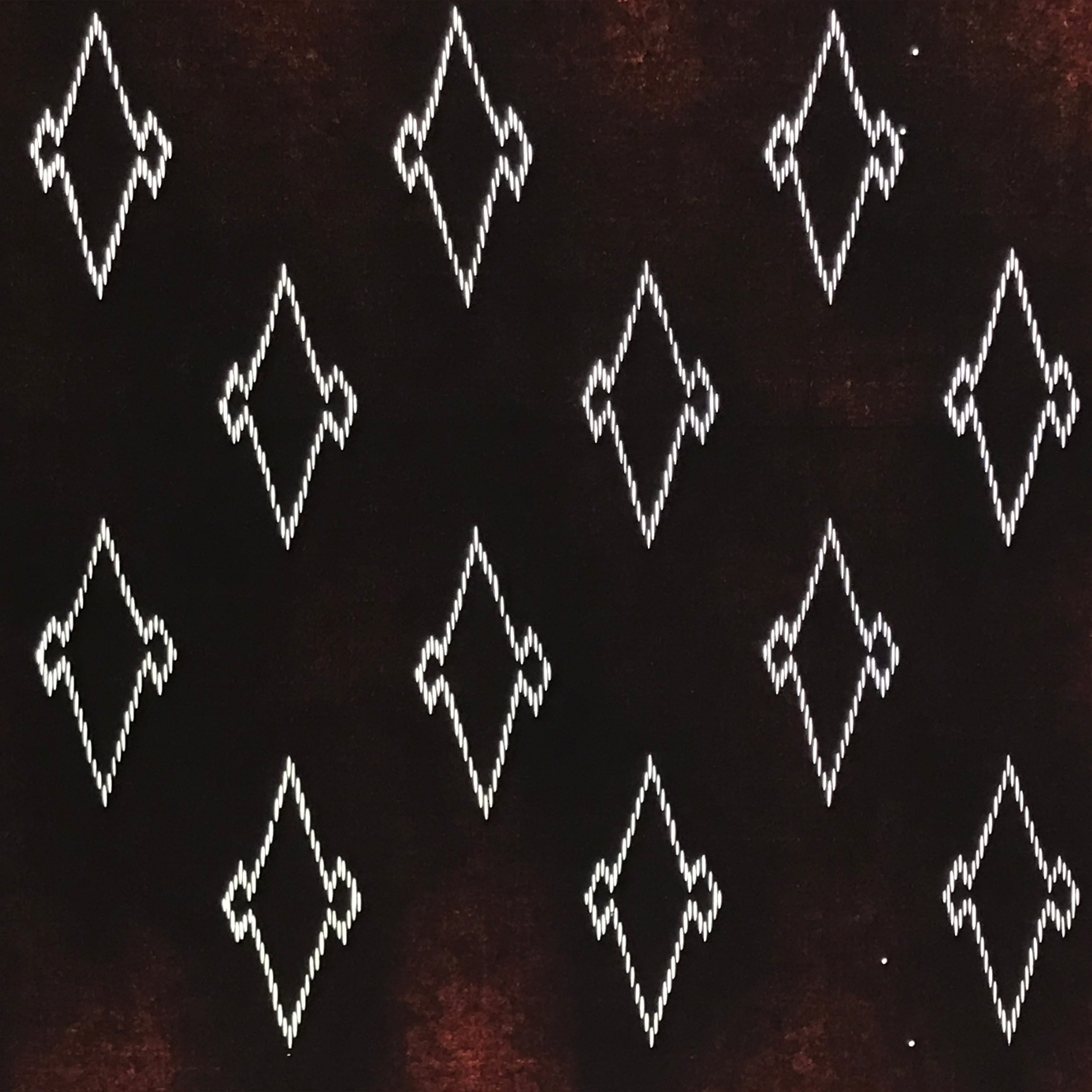 Antique Japanese Katagami Kimono Paper Stencil Matsukawabishi Pine Bark 4Y664