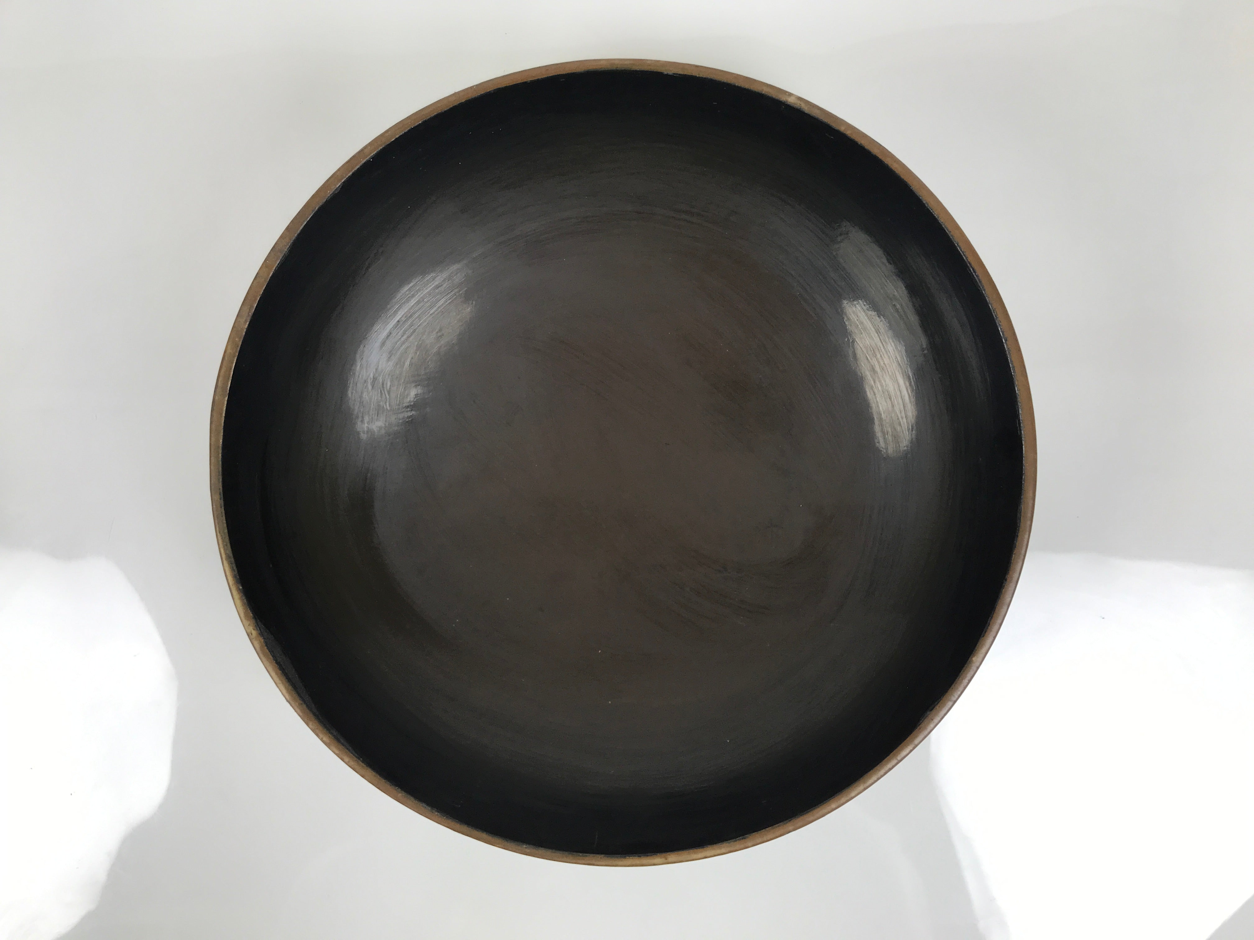 Antique Japanese Lacquer Wood Lidded Large Bowl Makie Gold Red Plum Crane L611