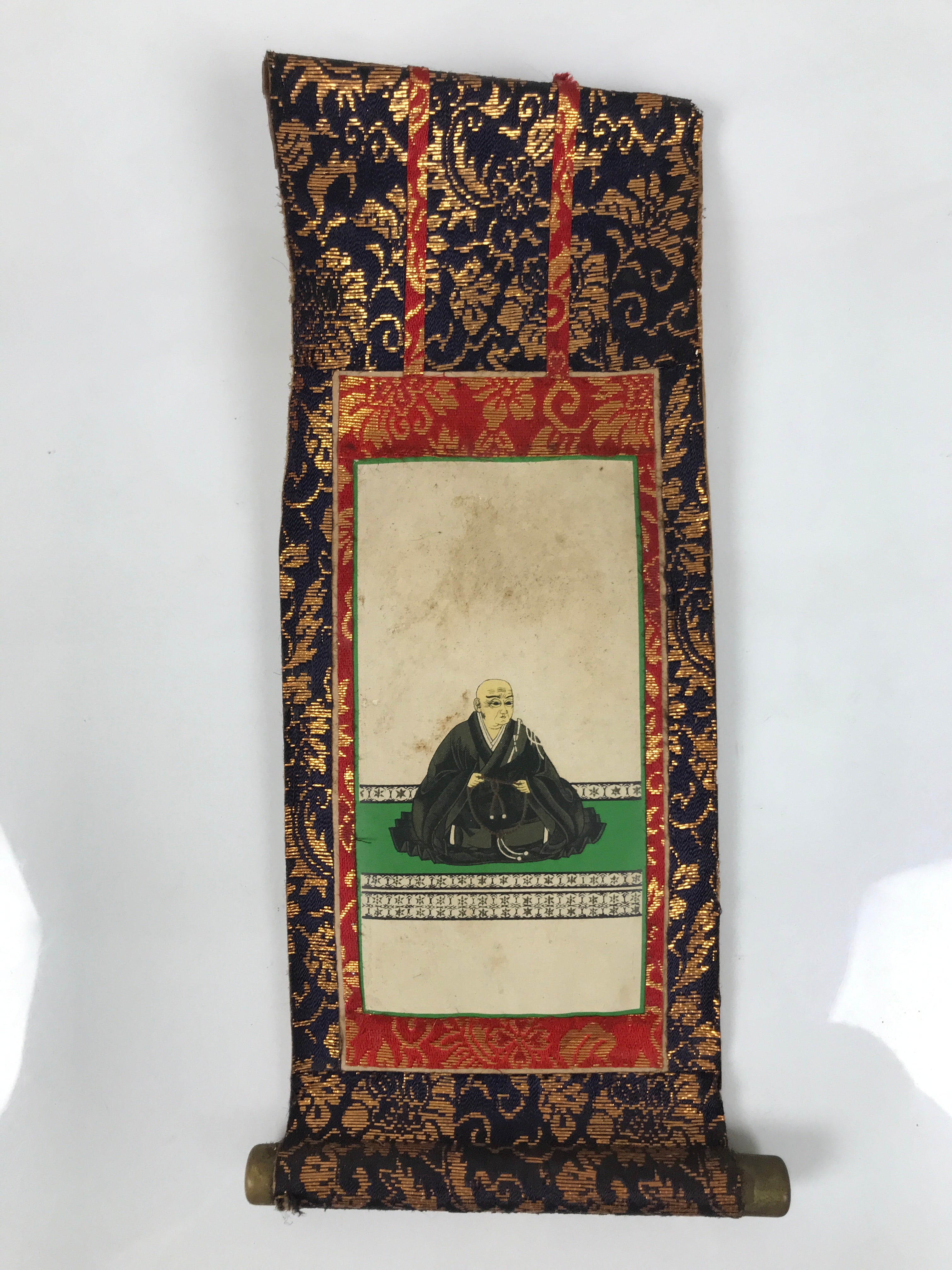 Buddhist Altar Fitting Scroll Vtg Rennyo Jodo Shinshu Kakejiku Wakigake BA872