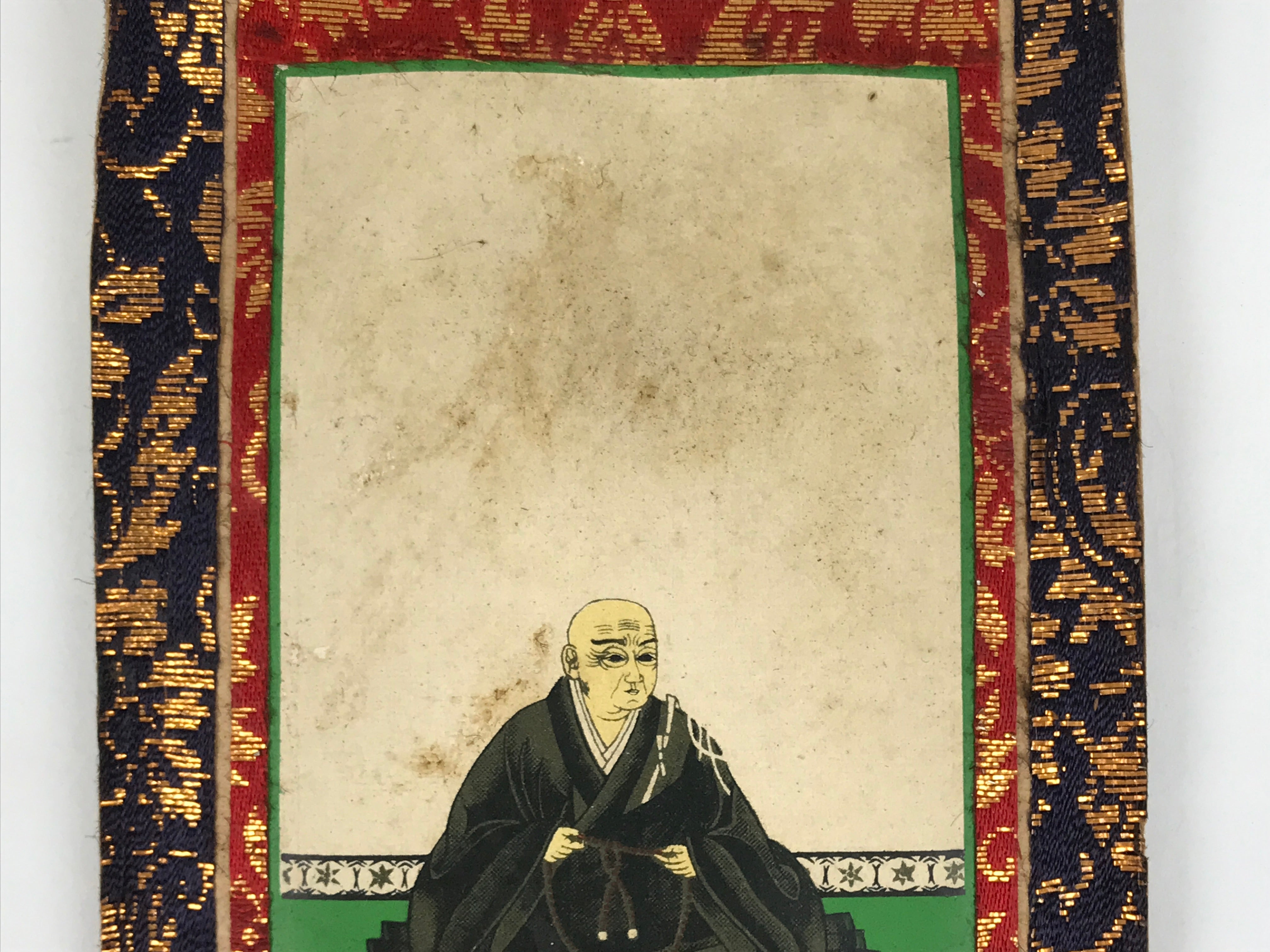 Buddhist Altar Fitting Scroll Vtg Rennyo Jodo Shinshu Kakejiku Wakigake BA872