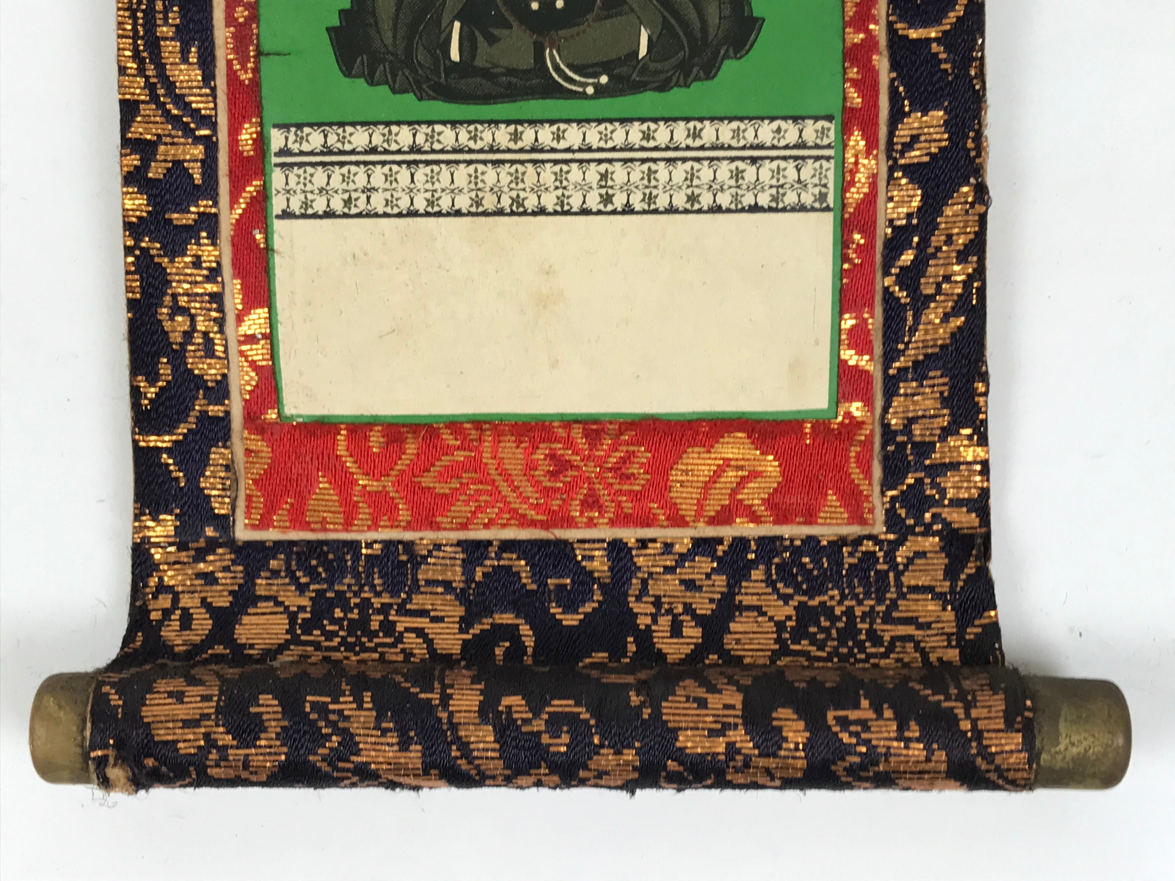 Buddhist Altar Fitting Scroll Vtg Rennyo Jodo Shinshu Kakejiku Wakigake BA872