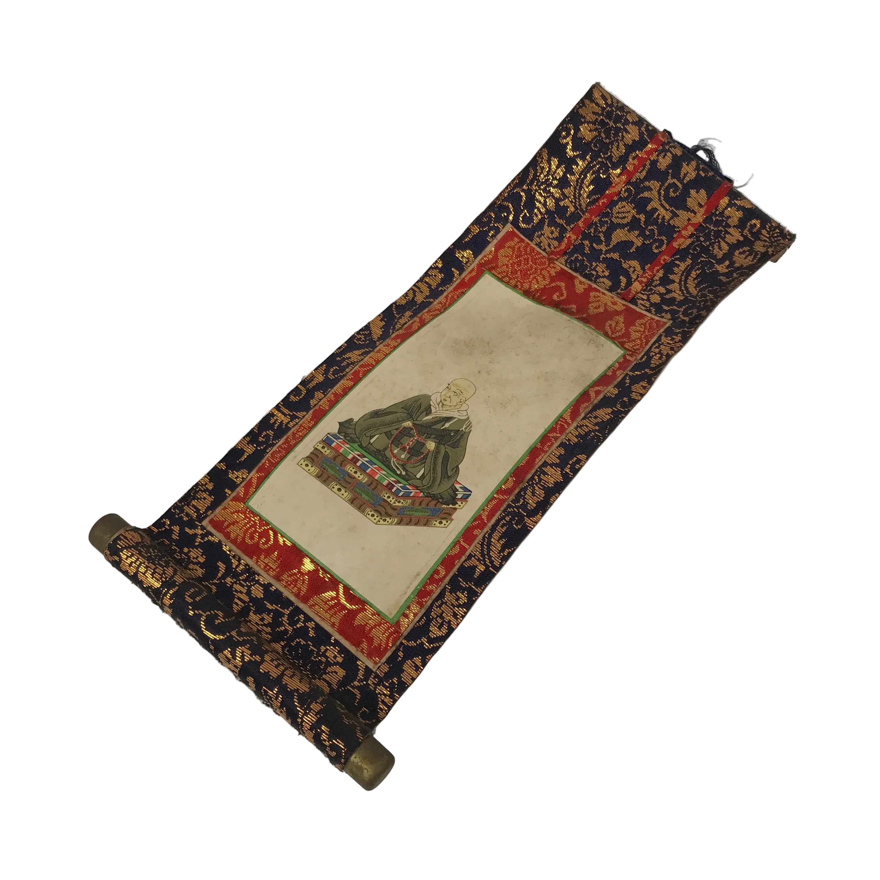 Buddhist Altar Fitting Scroll Vtg Shinran Jodo Shinshu Kakejiku Wakigake BA873