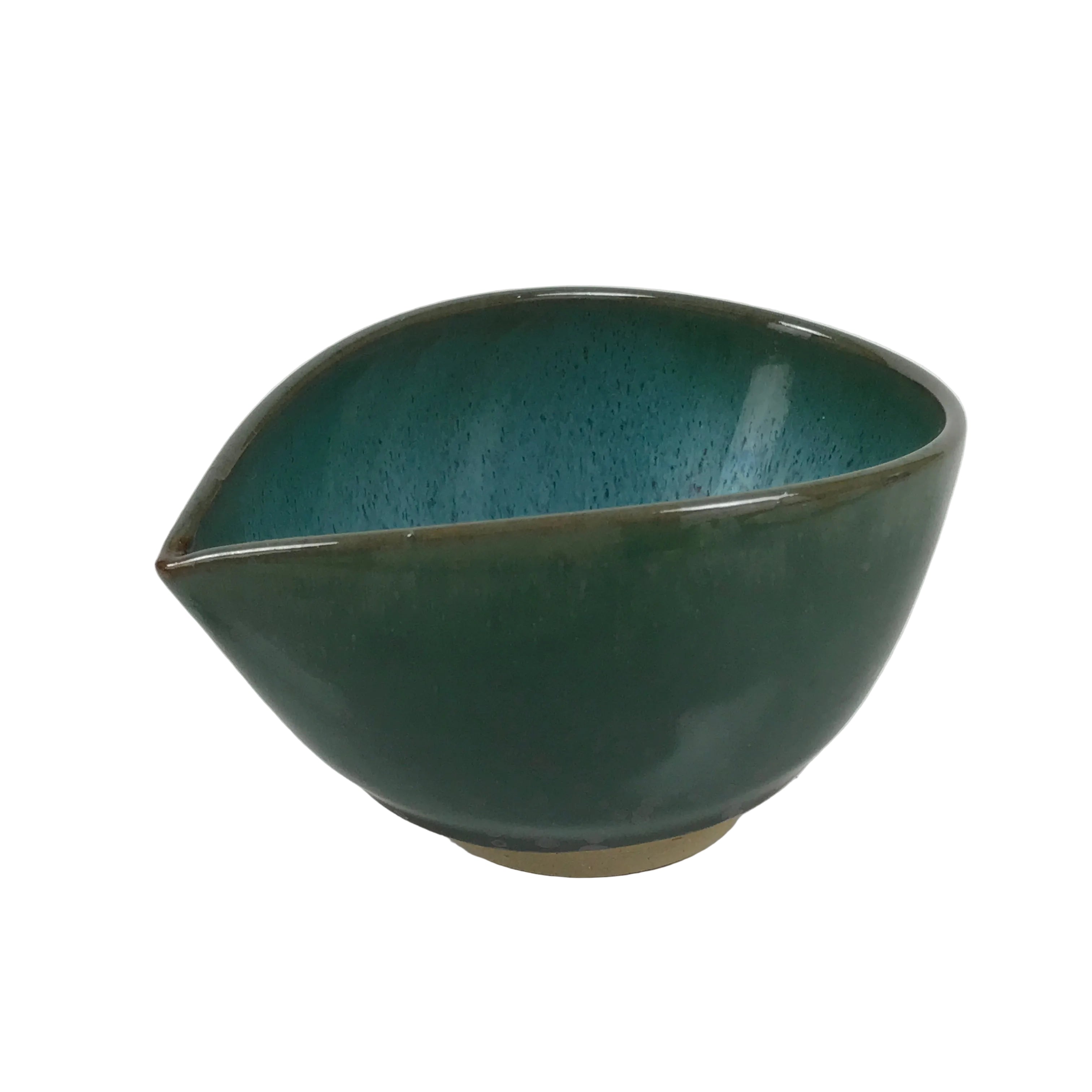 Japanese Agano Ware Ceramic Tea Cooling Bowl Vtg Yuzamashi Katakuchi Y566