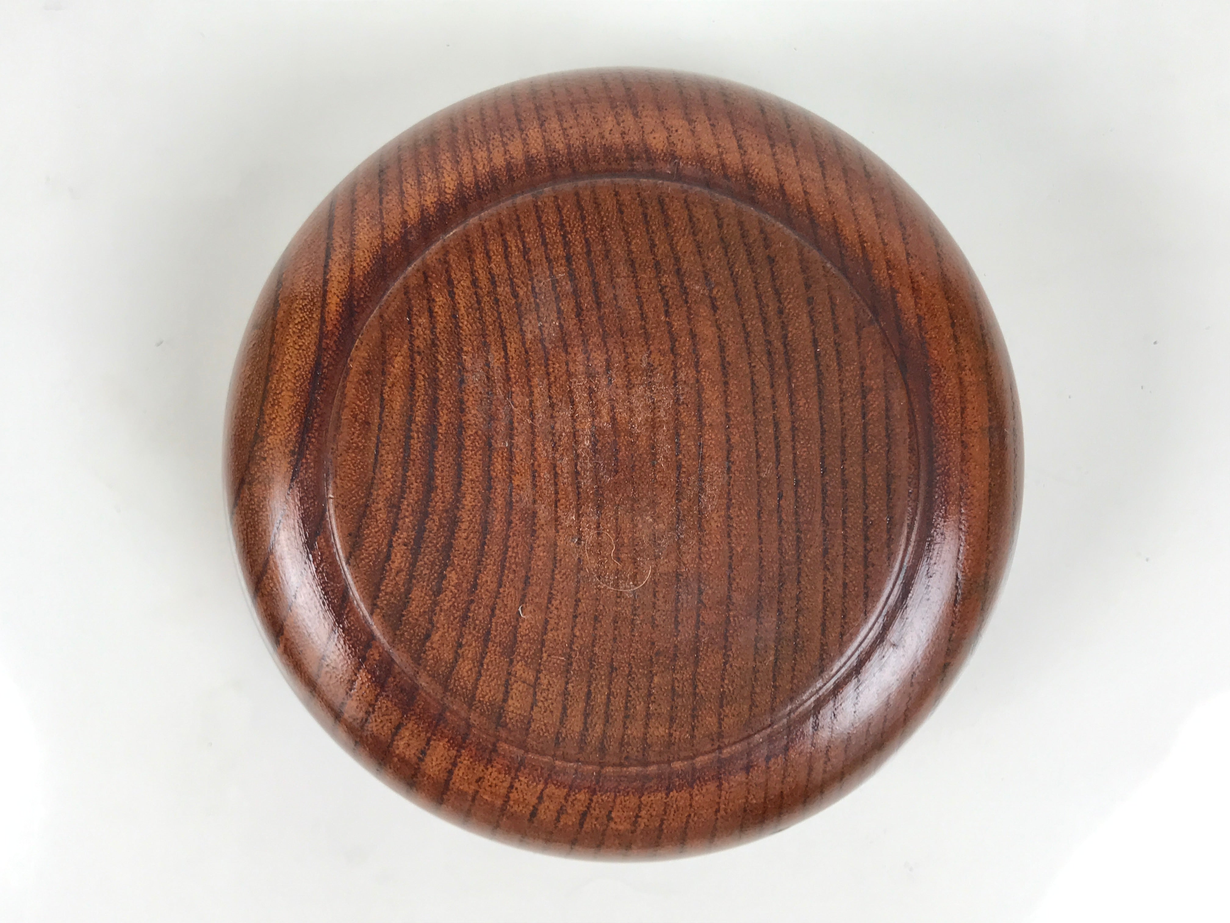 Japanese Brushed Lacquer Wooden Sake Snack Cup Vtg Kobachi Bowl Brown L600