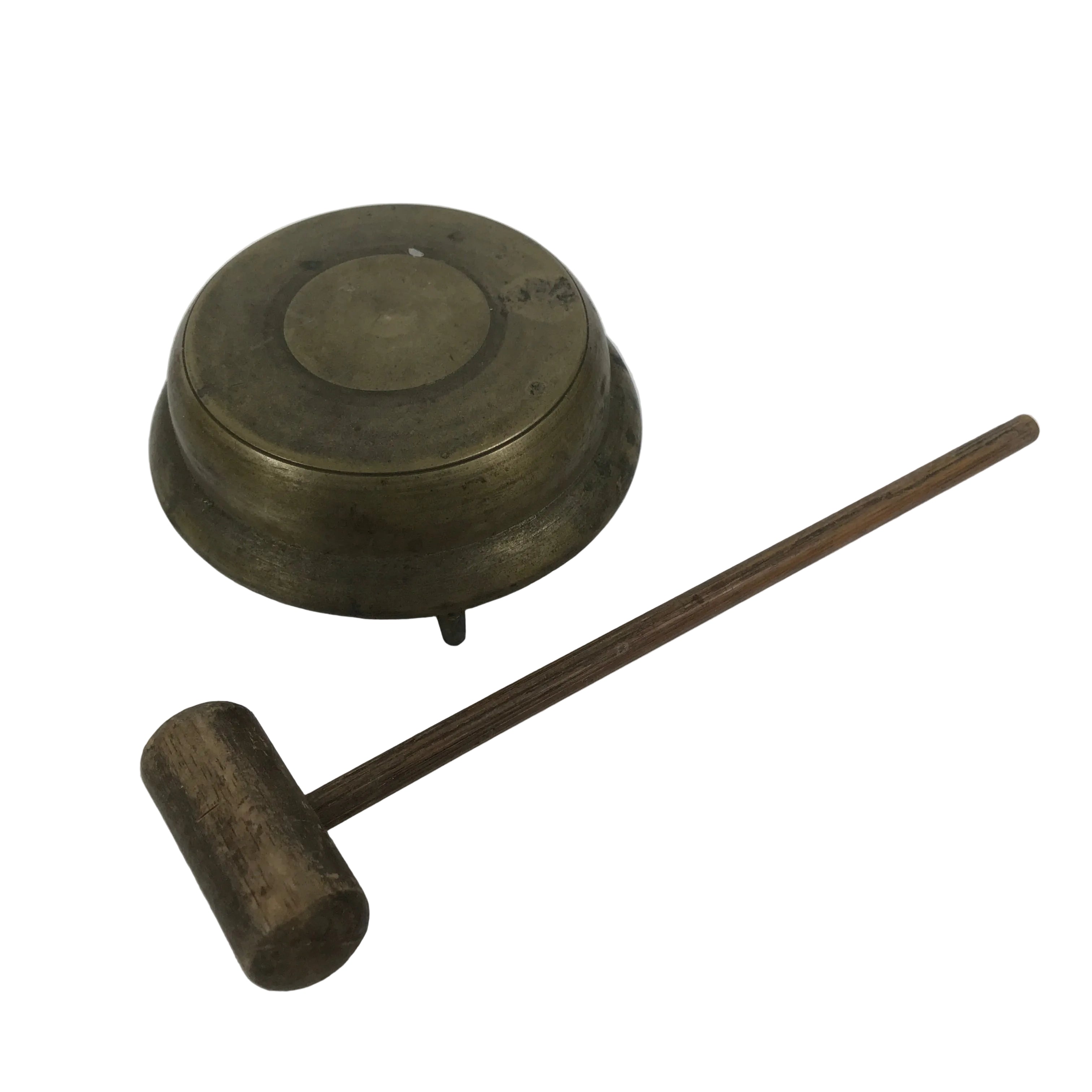 Japanese Buddhist Altar Fitting Brass Metal Bell Vtg Shogo Instrument Gold BA900