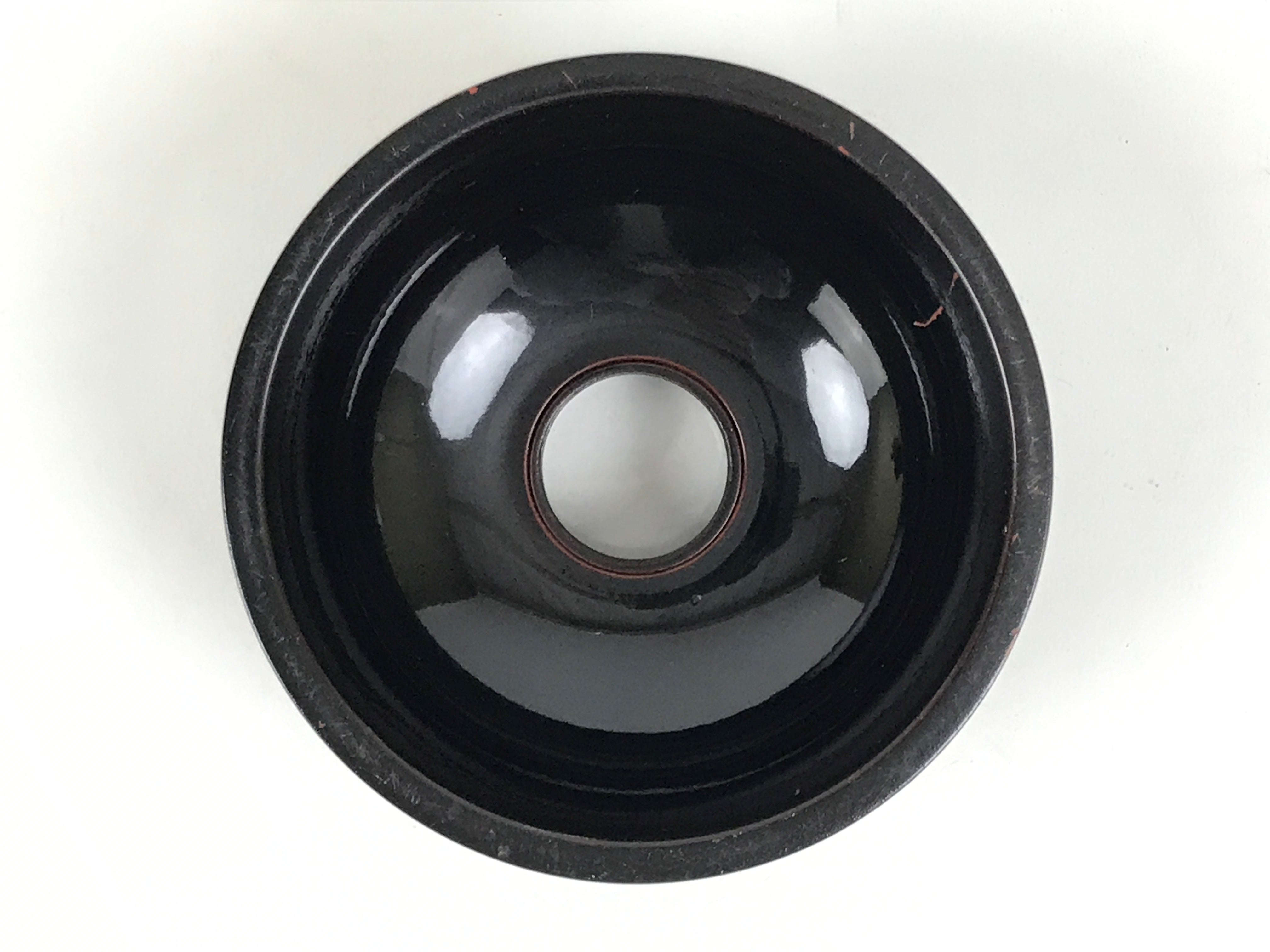 Japanese Buddhist Altar Fitting Bronze Orin Bell Singing Bowl Resin Stand BA905