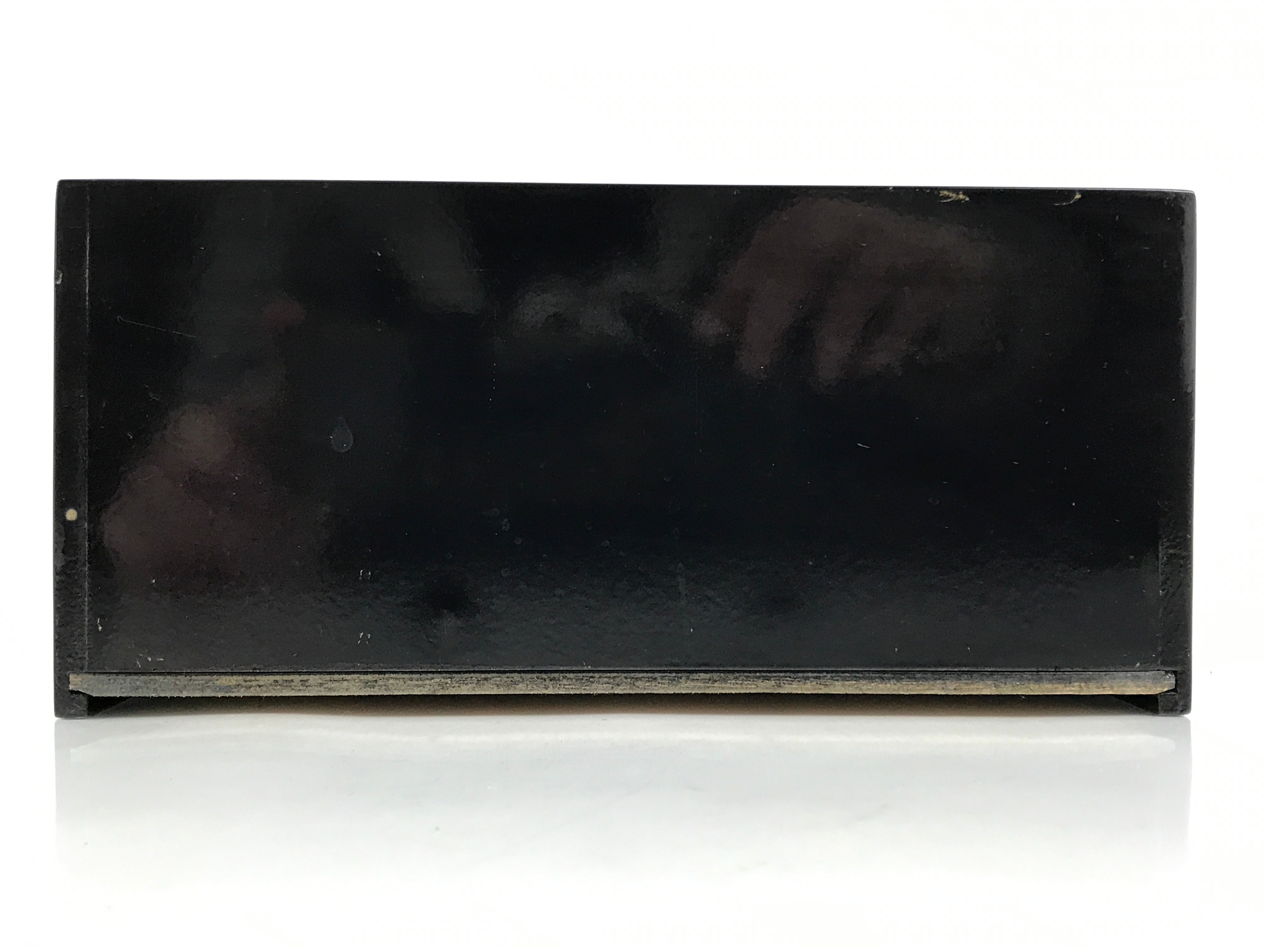 Japanese Buddhist Altar Lacquered Drawer Vtg Brass Black Gold Lotus Makie BP29