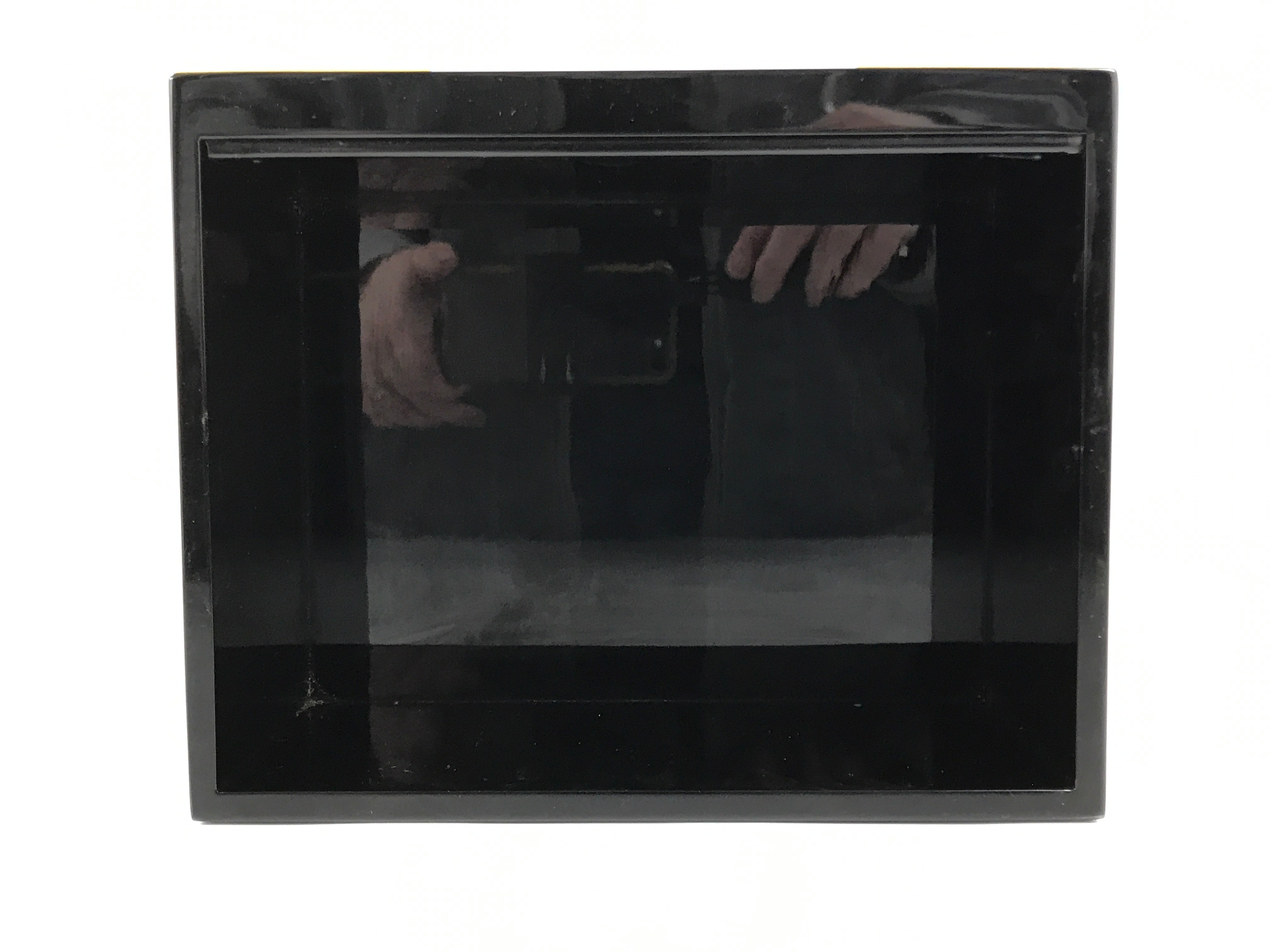 Japanese Buddhist Altar Lacquered Drawer Vtg Brass Black Gold Lotus Makie BP29