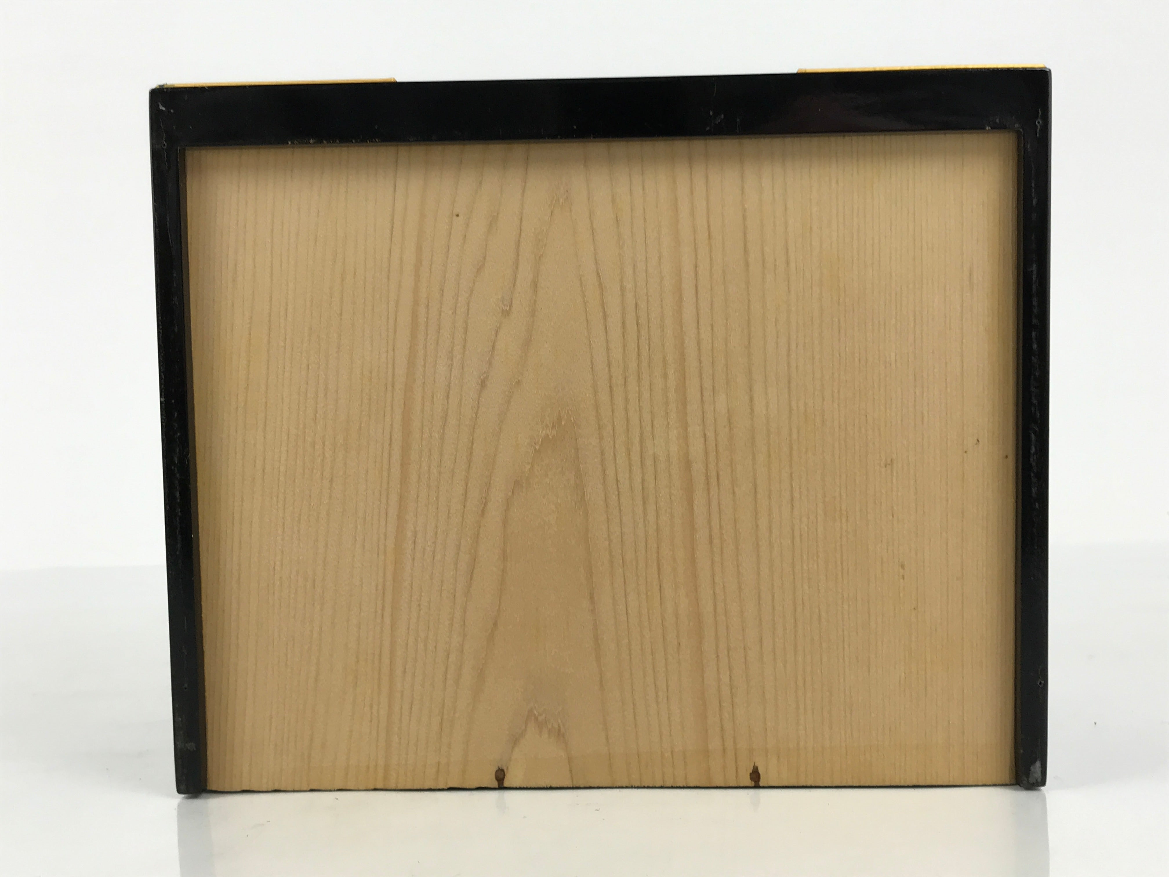 Japanese Buddhist Altar Lacquered Drawer Vtg Brass Black Gold Lotus Makie BP29