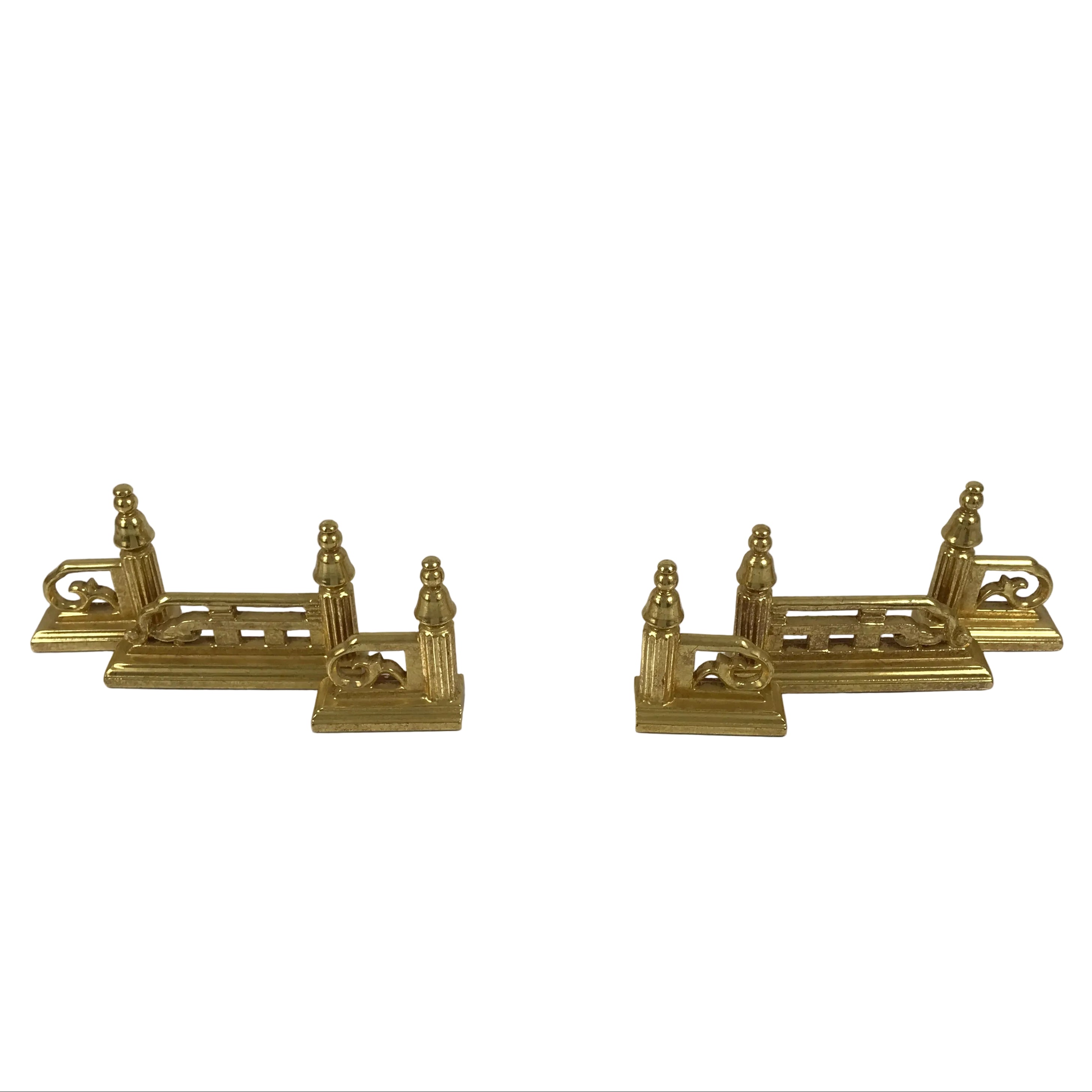 Japanese Buddhist Altar Wooden Kouran Railing Decorative Part Vtg 6pc Gold BA878