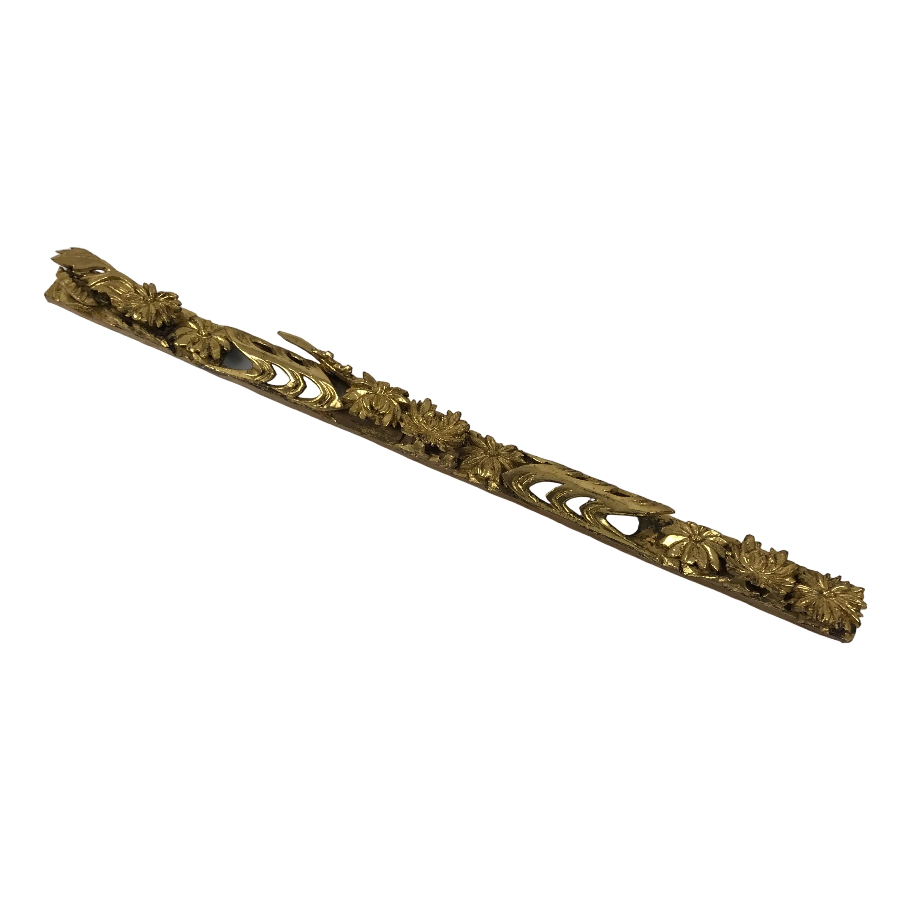 Japanese Buddhist Maejoku Altar Table Lacquer Wood Spare Part Gold Floral BP33