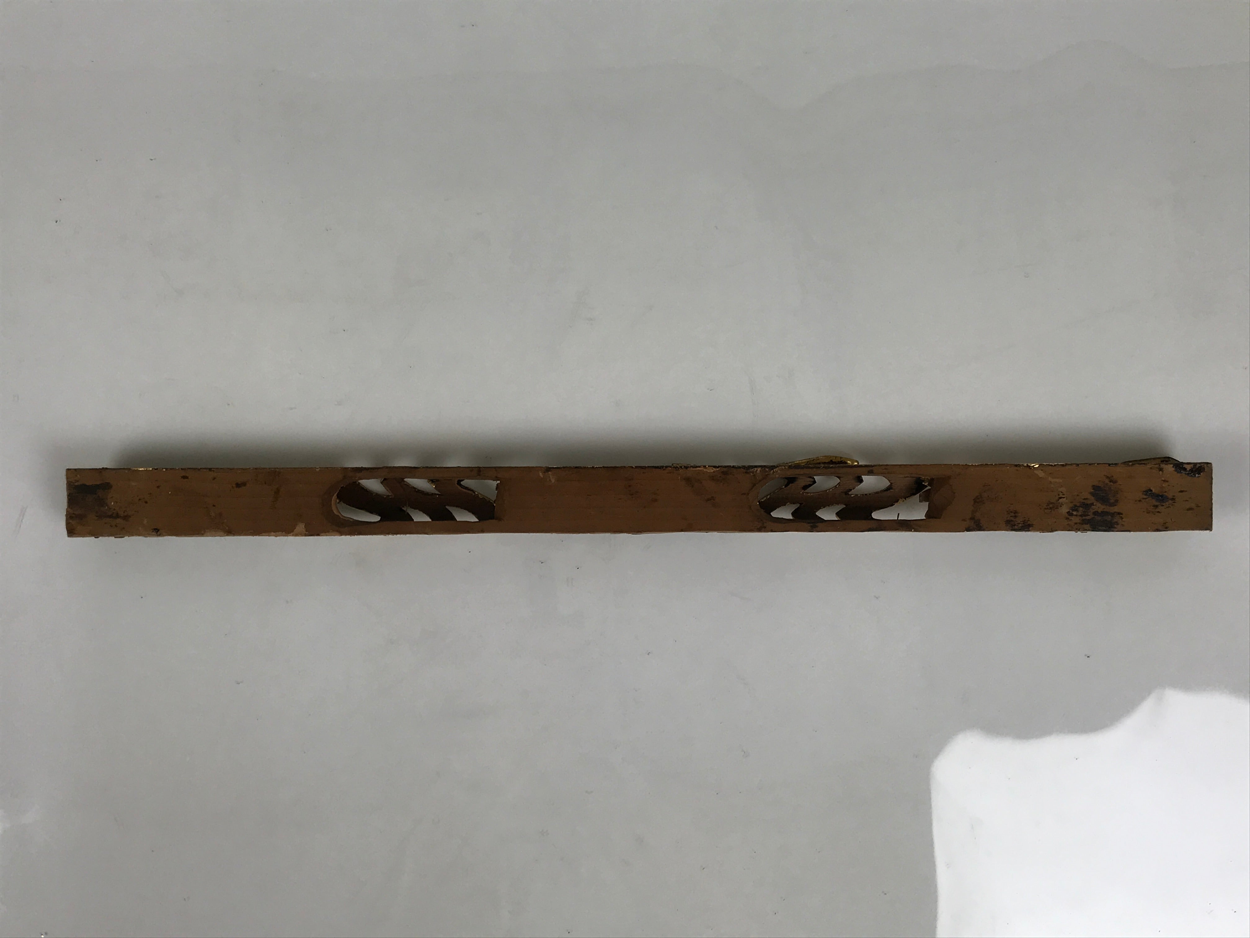 Japanese Buddhist Maejoku Altar Table Lacquer Wood Spare Part Gold Floral BP33