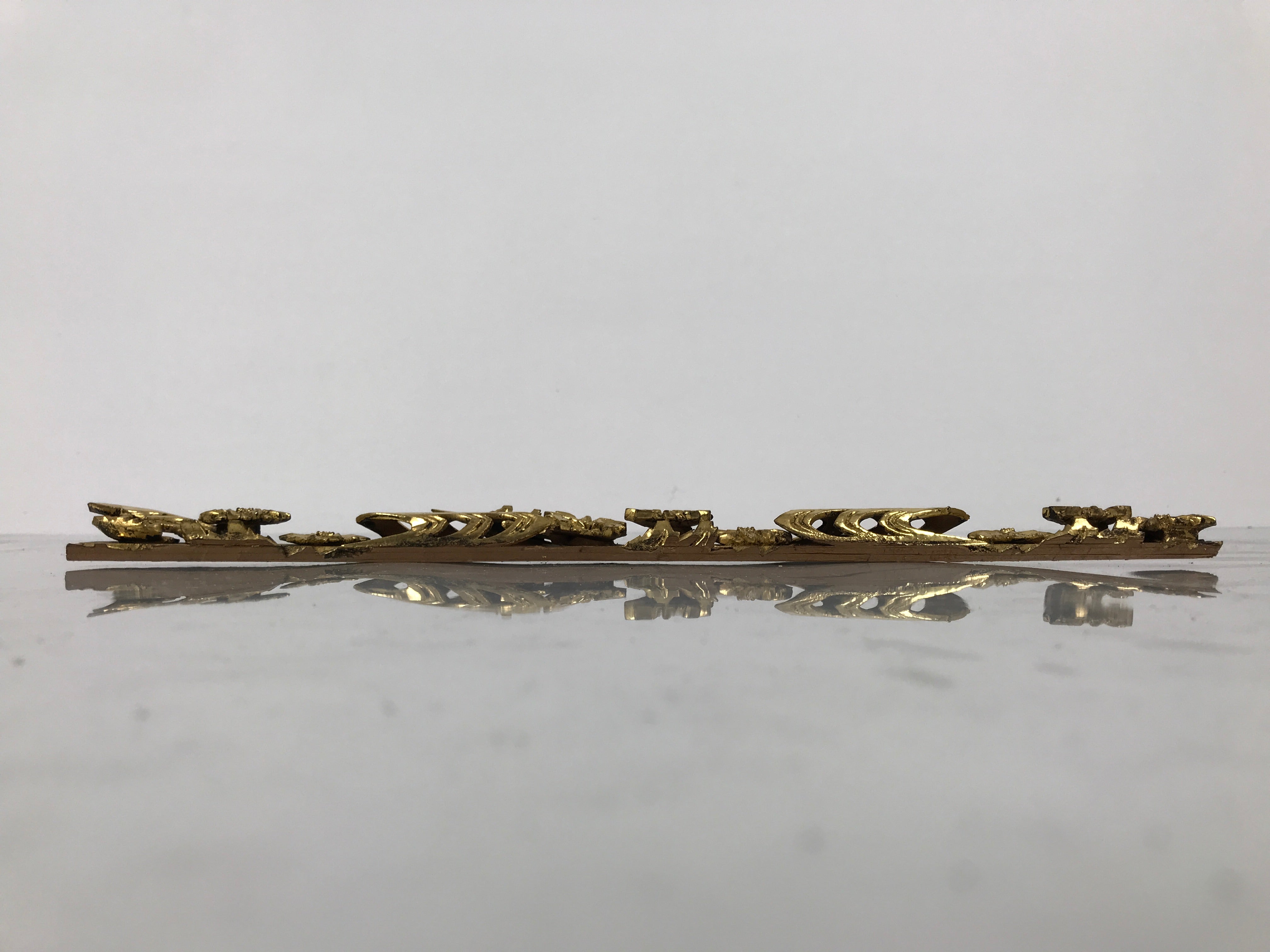 Japanese Buddhist Maejoku Altar Table Lacquer Wood Spare Part Gold Floral BP33