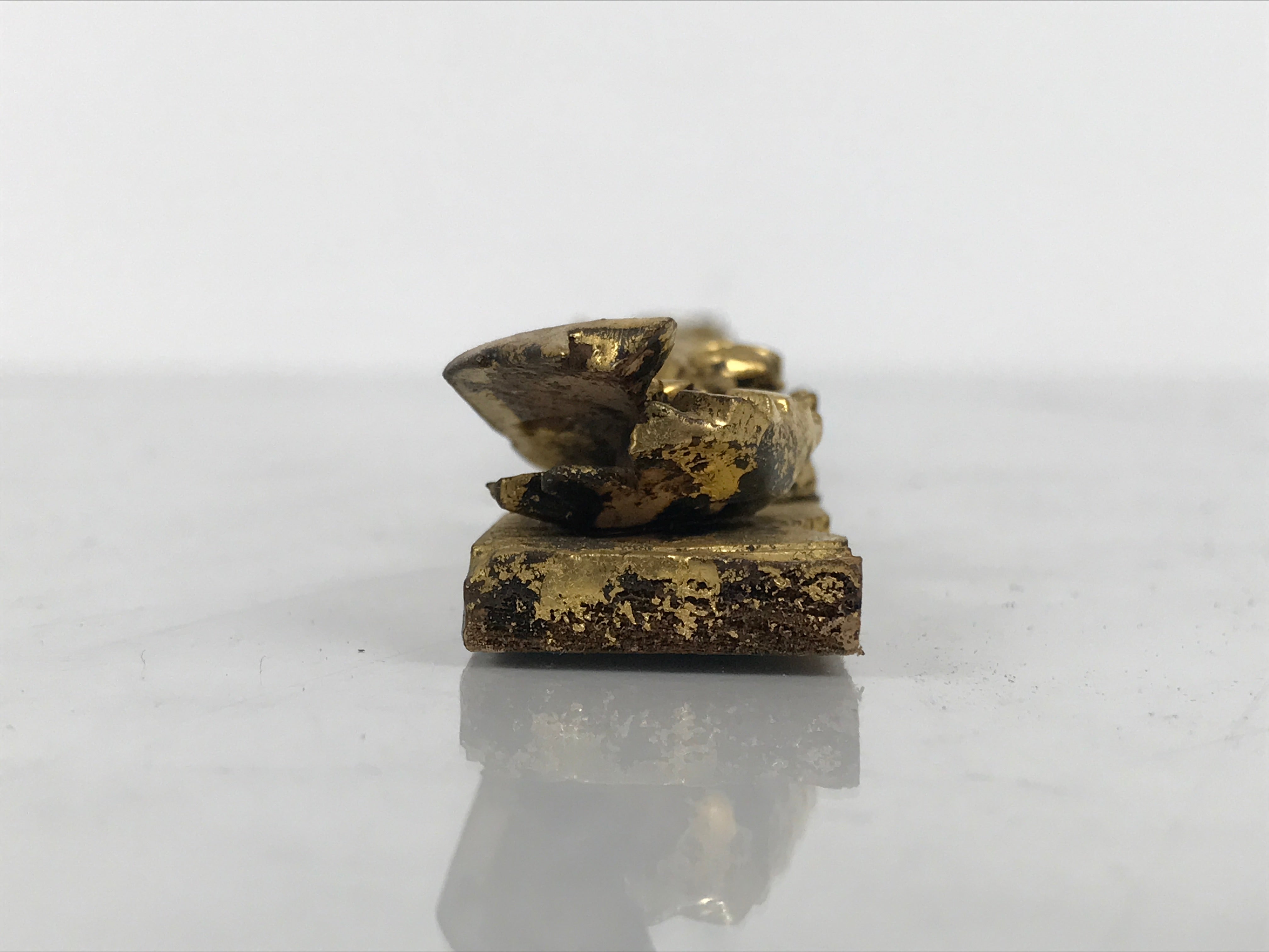 Japanese Buddhist Maejoku Altar Table Lacquer Wood Spare Part Gold Floral BP33