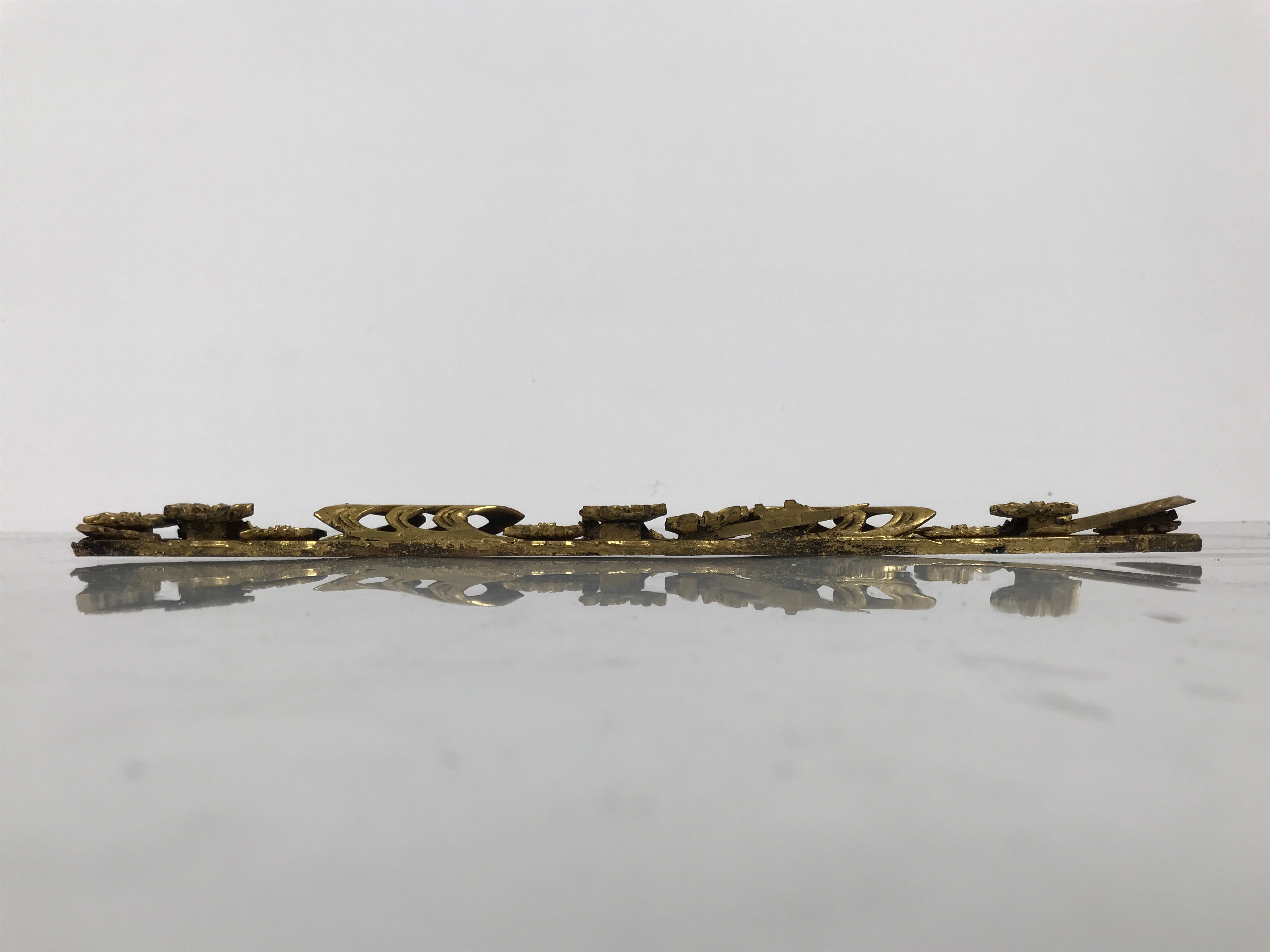 Japanese Buddhist Maejoku Altar Table Lacquer Wood Spare Part Gold Floral BP33