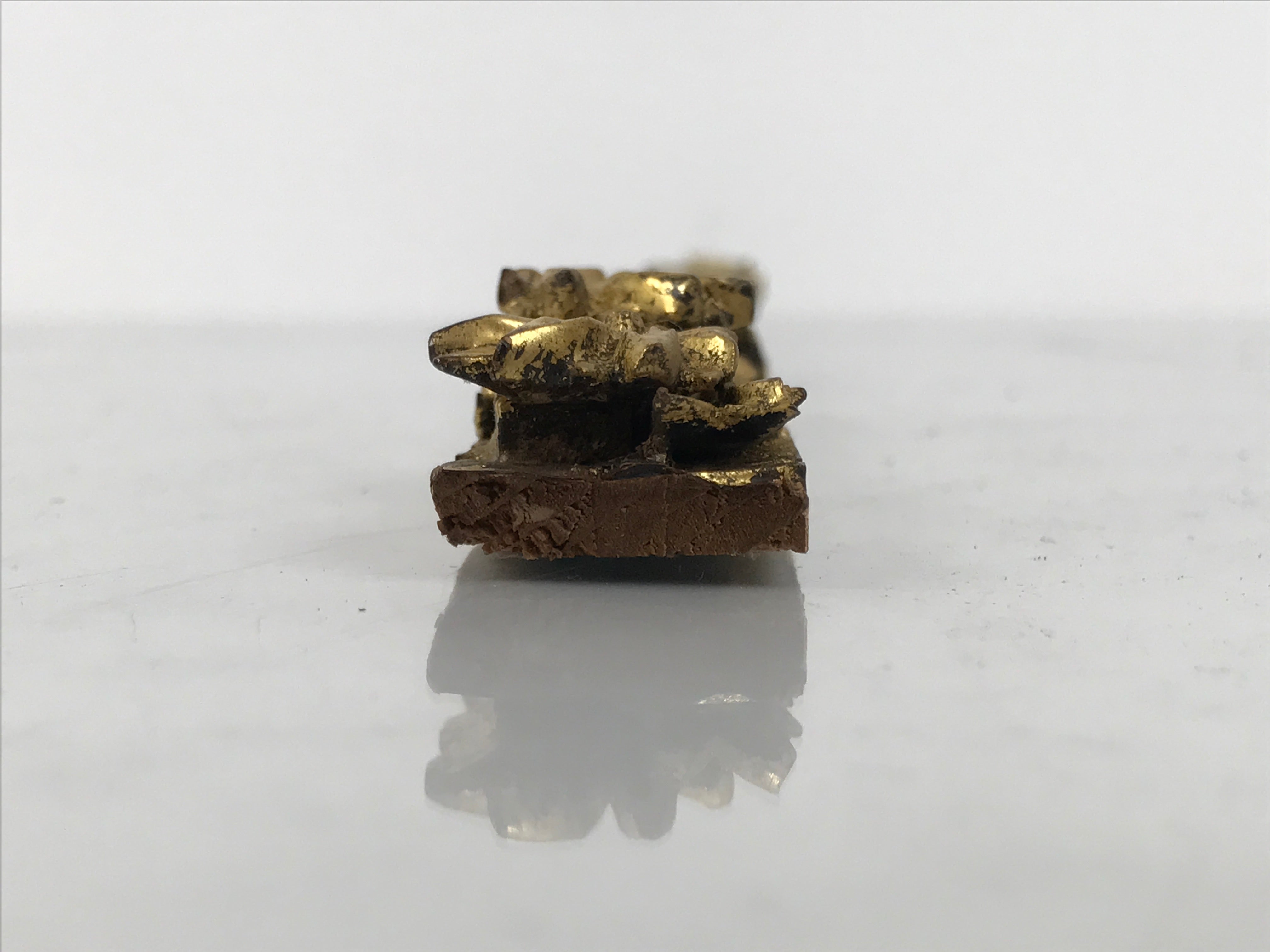 Japanese Buddhist Maejoku Altar Table Lacquer Wood Spare Part Gold Floral BP33