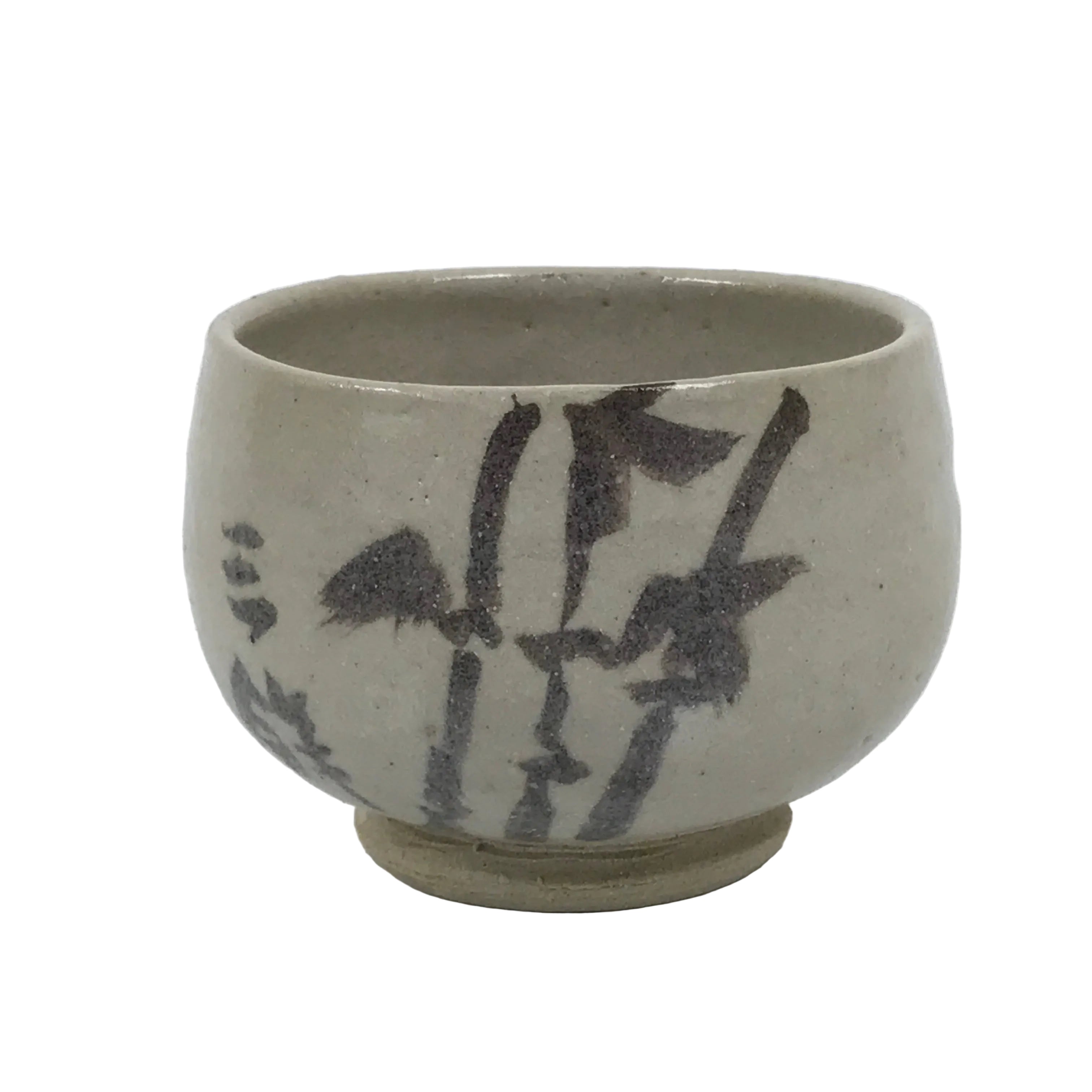 Japanese Ceramic Green Tea Bowl Matcha Chawan Pottery Bamboo Off White CHB145