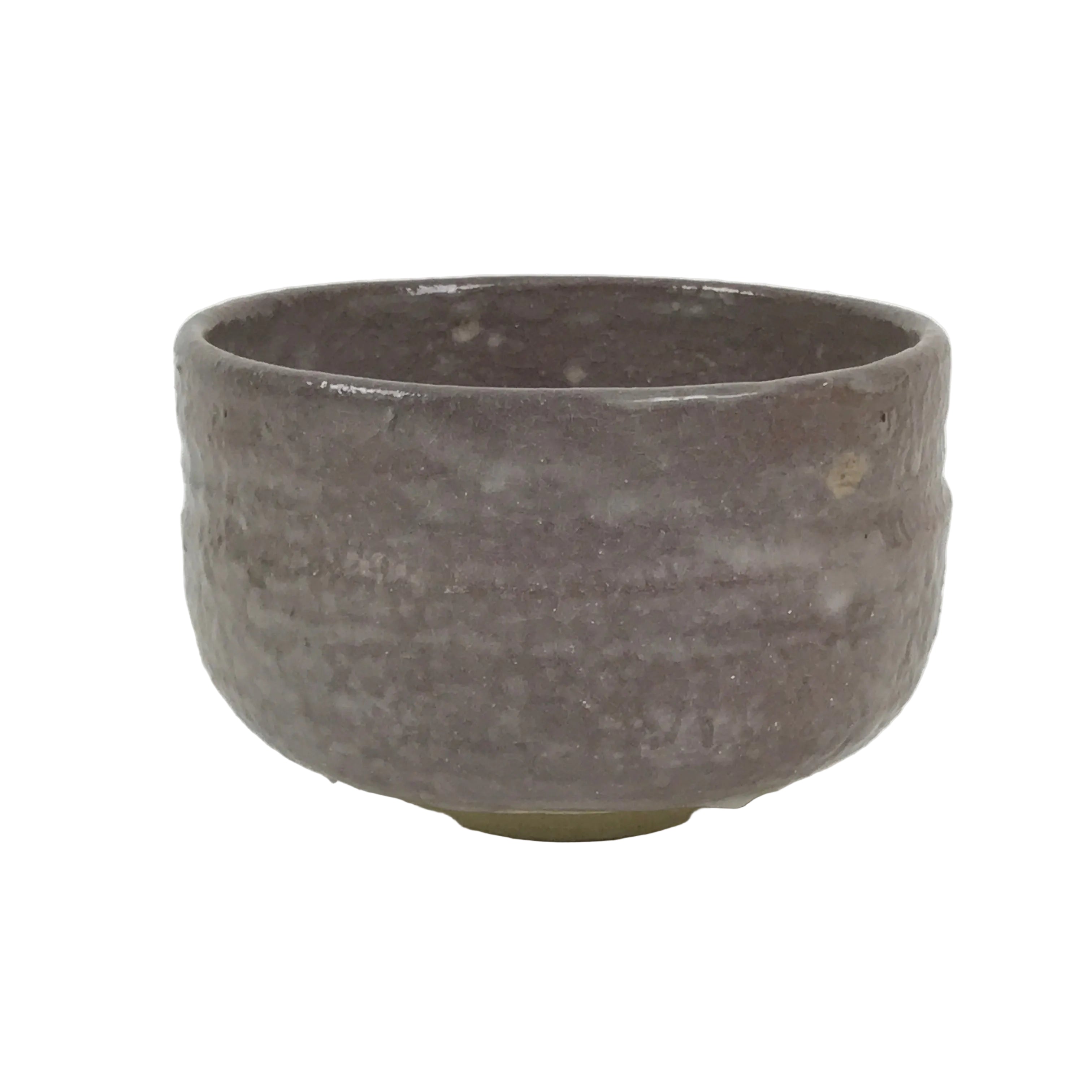 Japanese Ceramic Green Tea Bowl Matcha Chawan Vtg Pottery Brown White CHB150