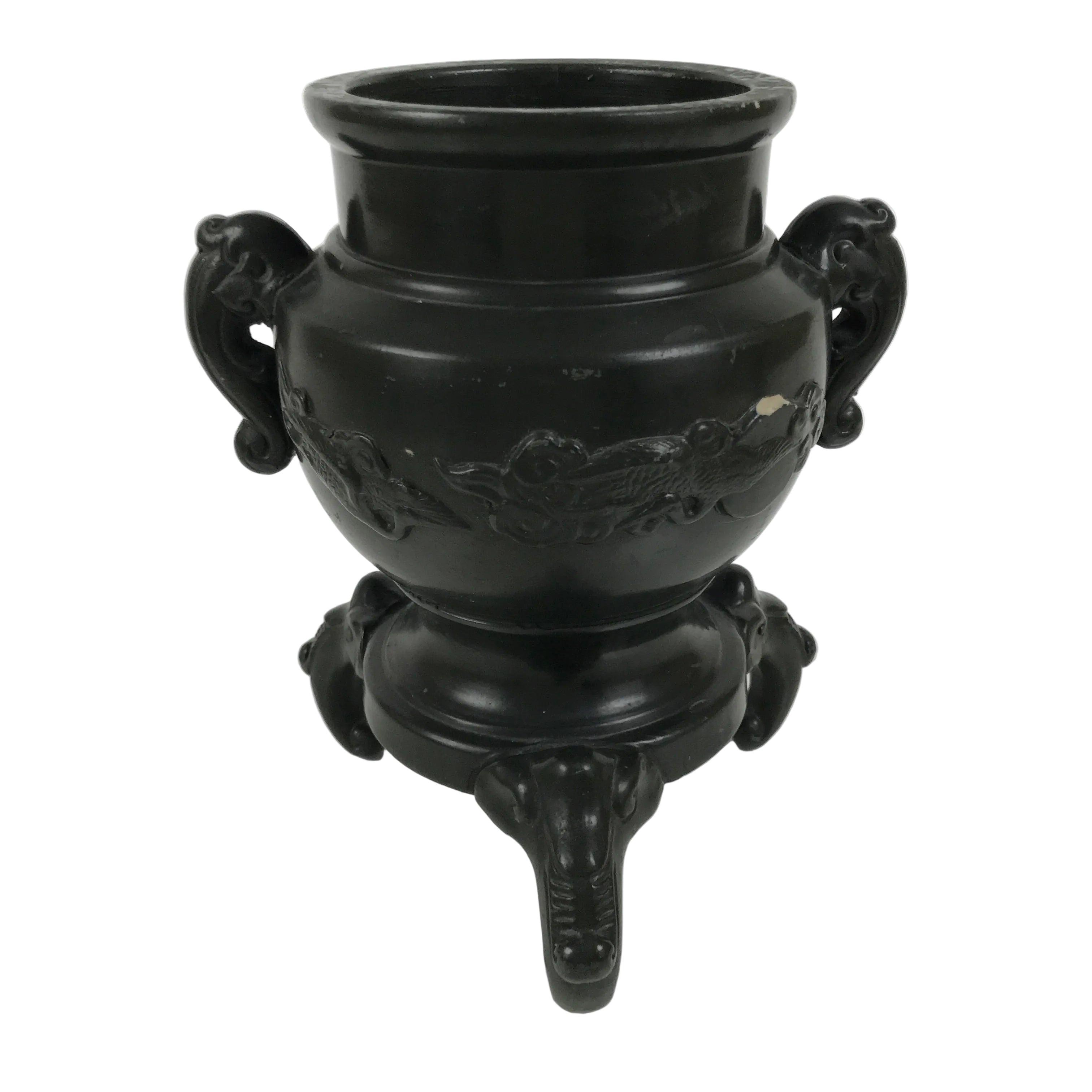 Japanese Ceramic Pottery Usubata Flower Vase Vtg Ikebana Arrangement Kabin UB64