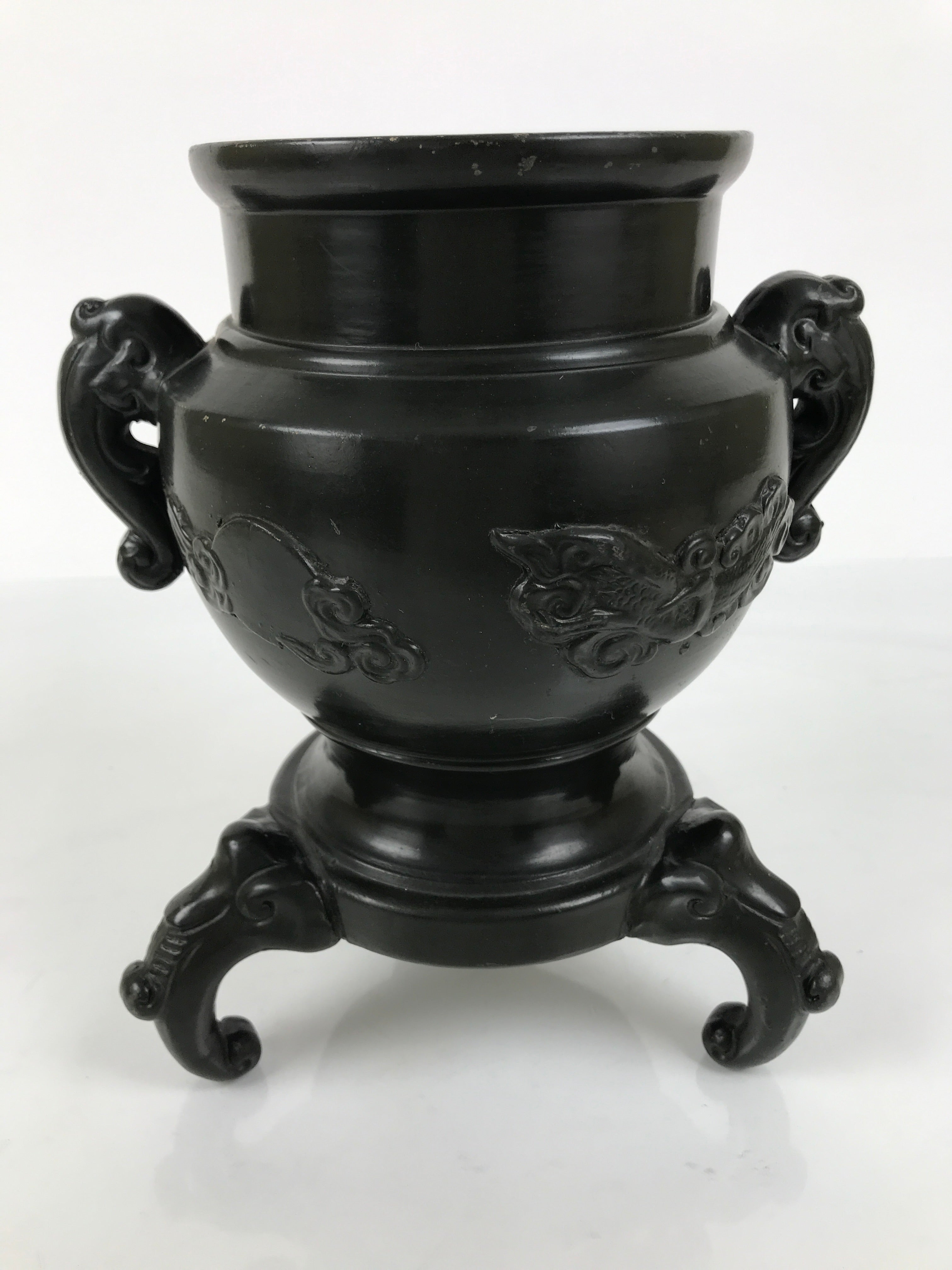 Japanese Ceramic Pottery Usubata Flower Vase Vtg Ikebana Arrangement Kabin UB64