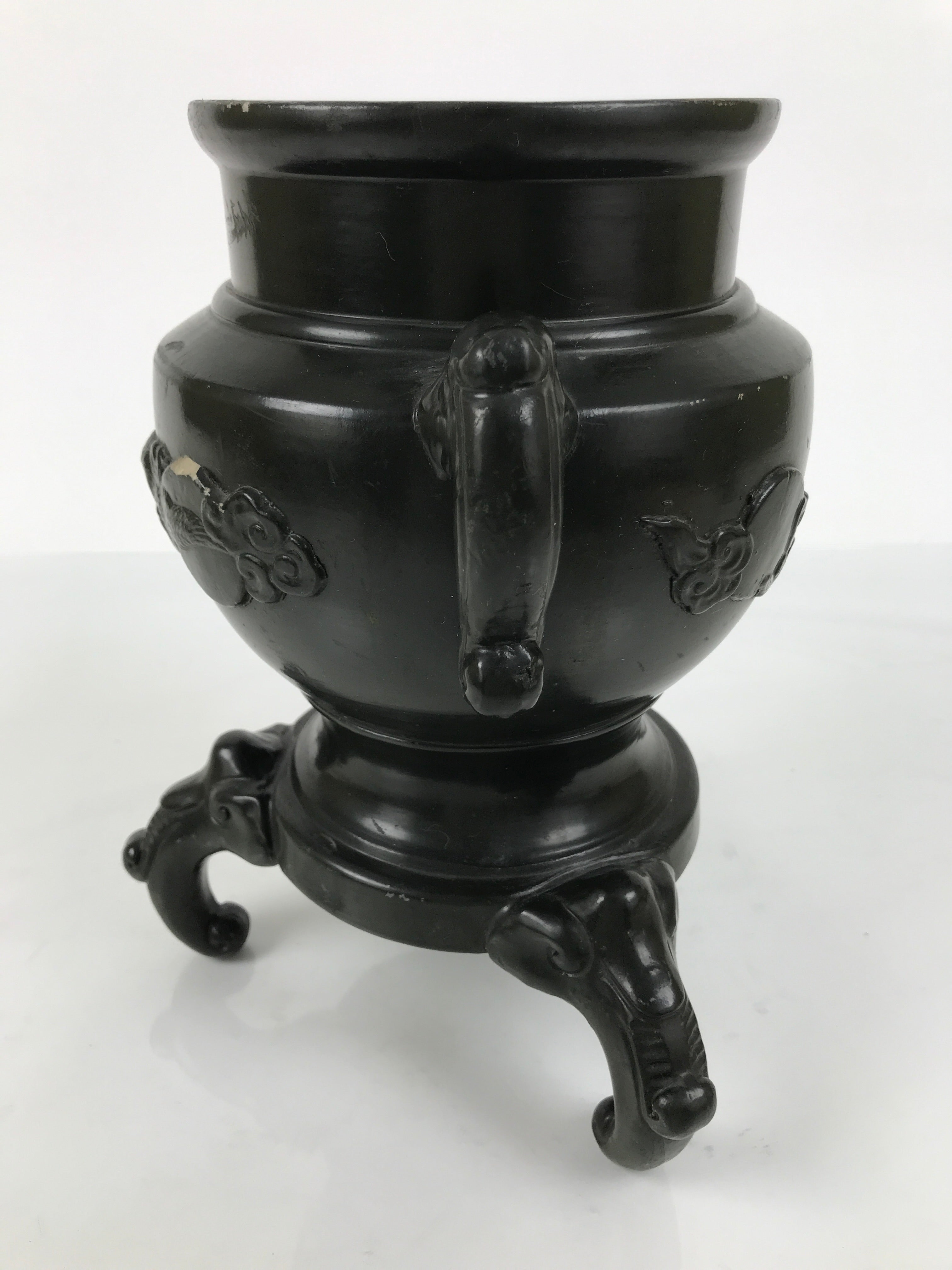 Japanese Ceramic Pottery Usubata Flower Vase Vtg Ikebana Arrangement Kabin UB64