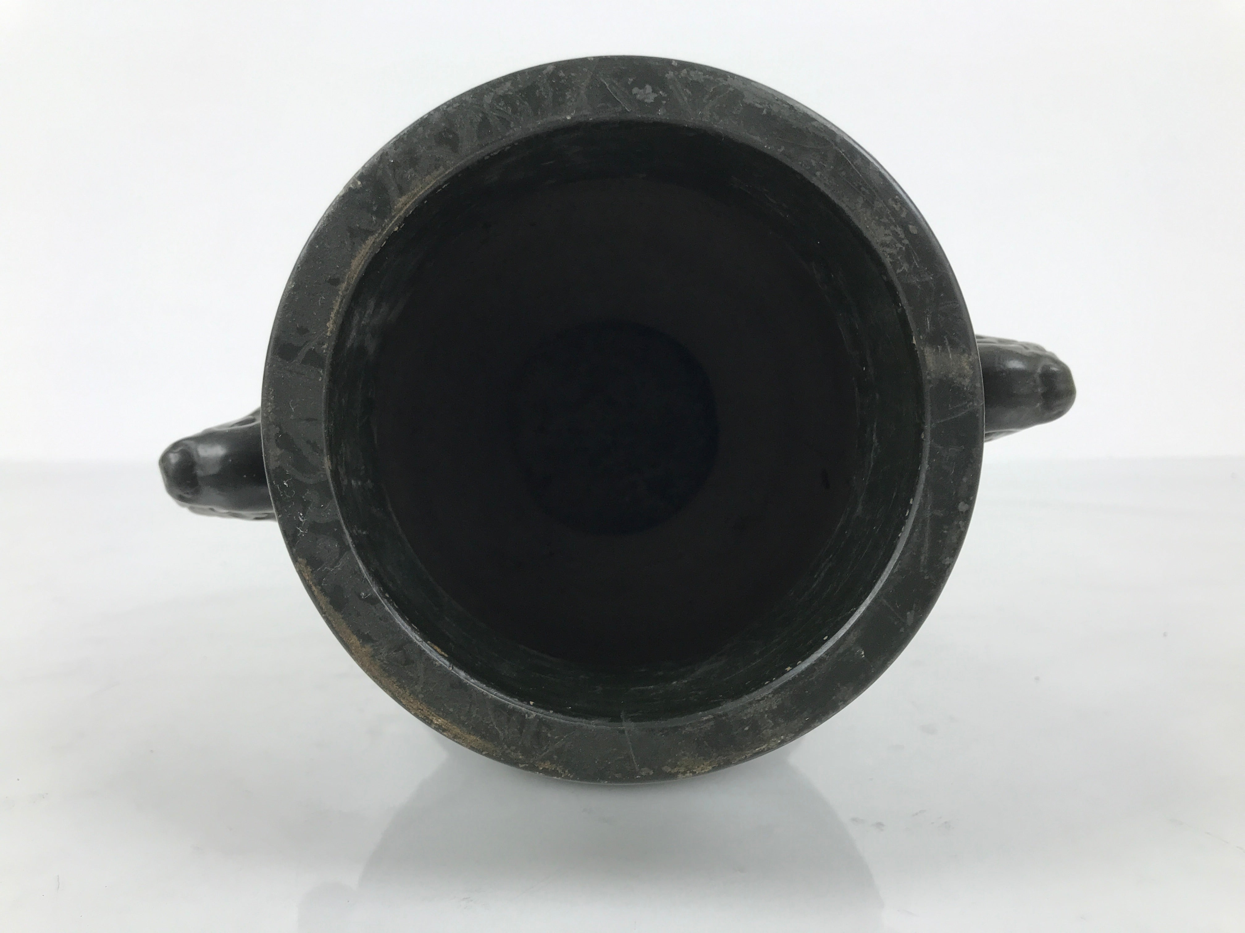 Japanese Ceramic Pottery Usubata Flower Vase Vtg Ikebana Arrangement Kabin UB64