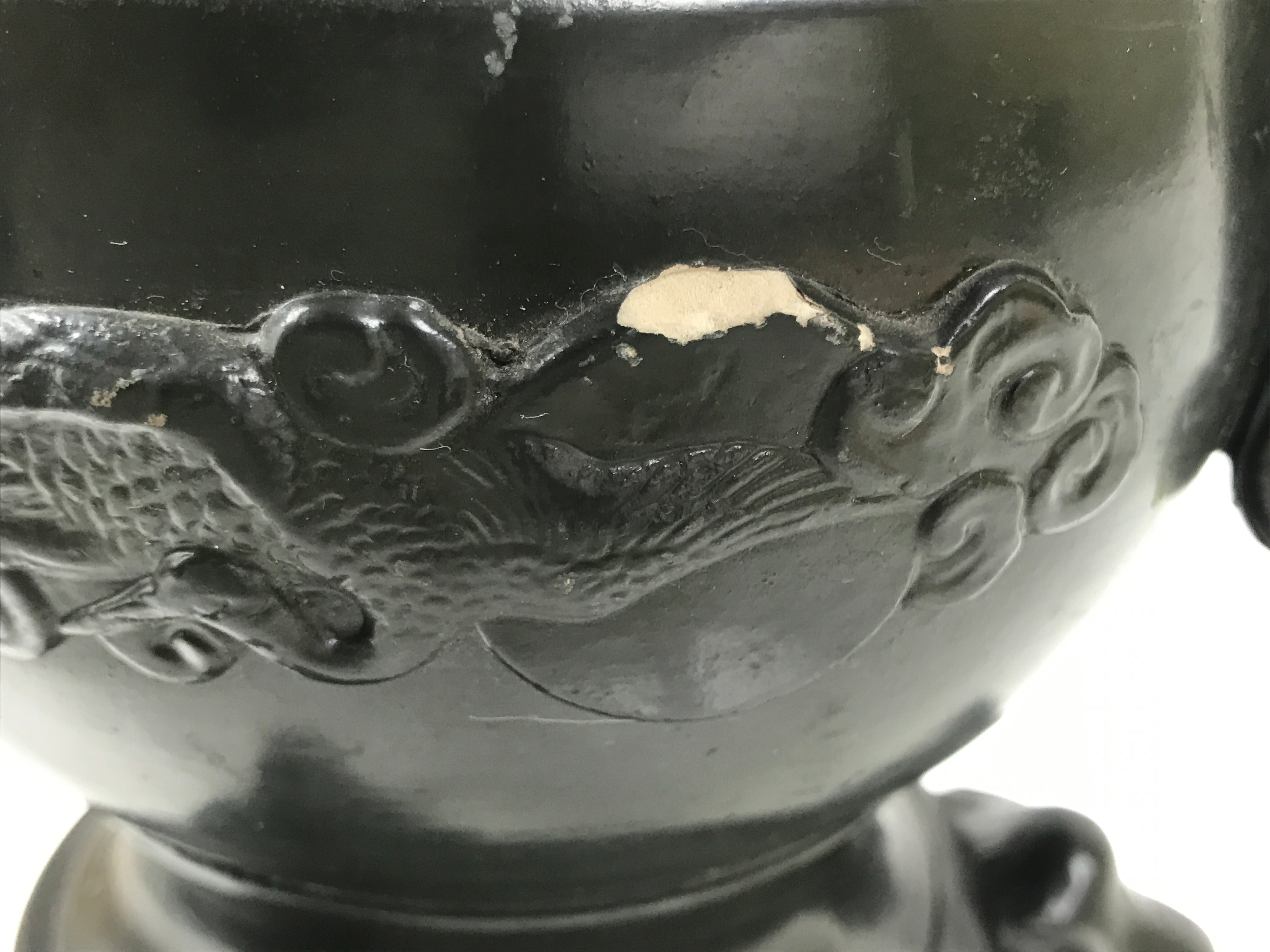 Japanese Ceramic Pottery Usubata Flower Vase Vtg Ikebana Arrangement Kabin UB64