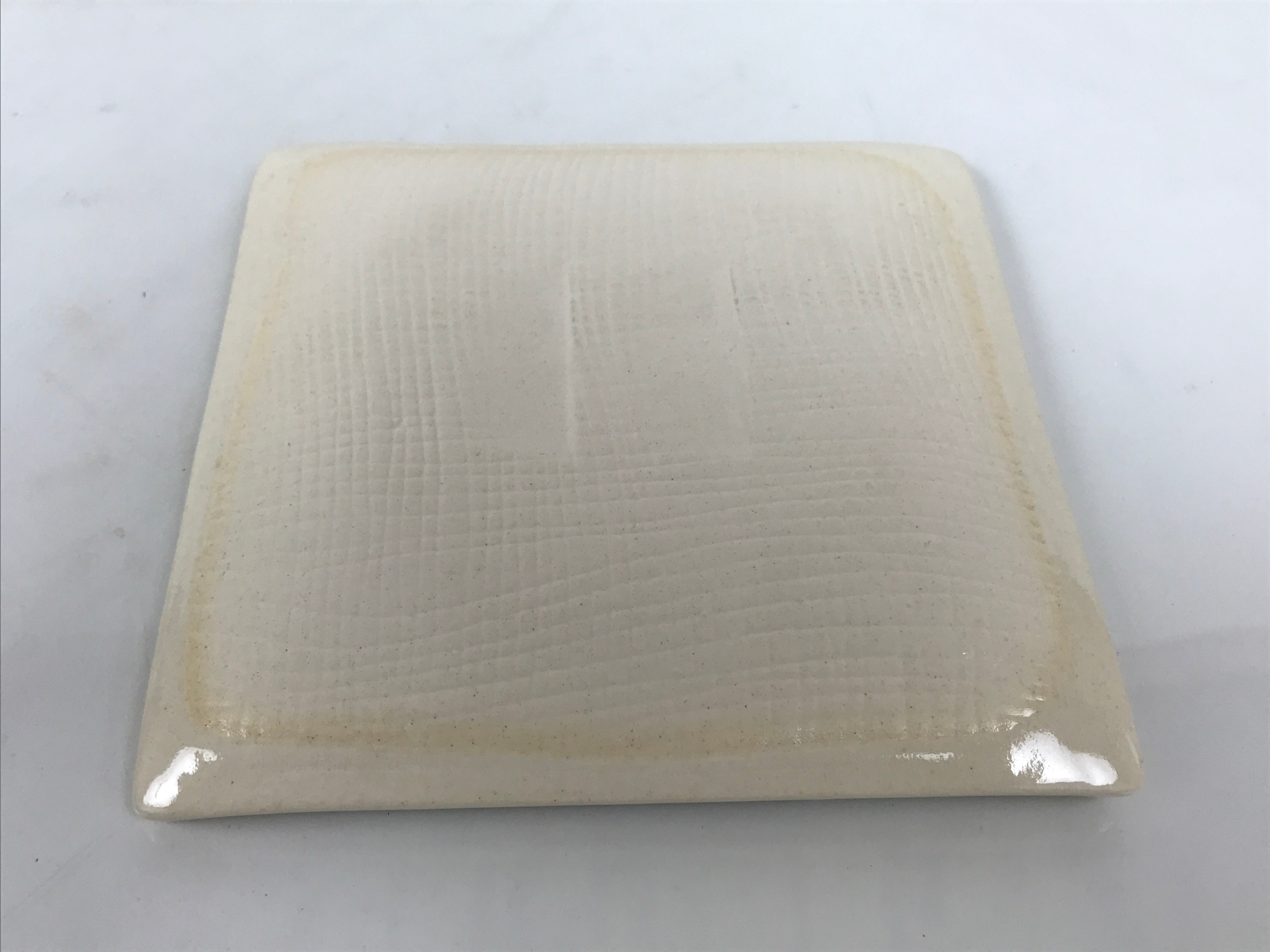 Japanese Ceramic Small Plate Kozara Vtg Square Pottery Momiji Maple Leaf Y553