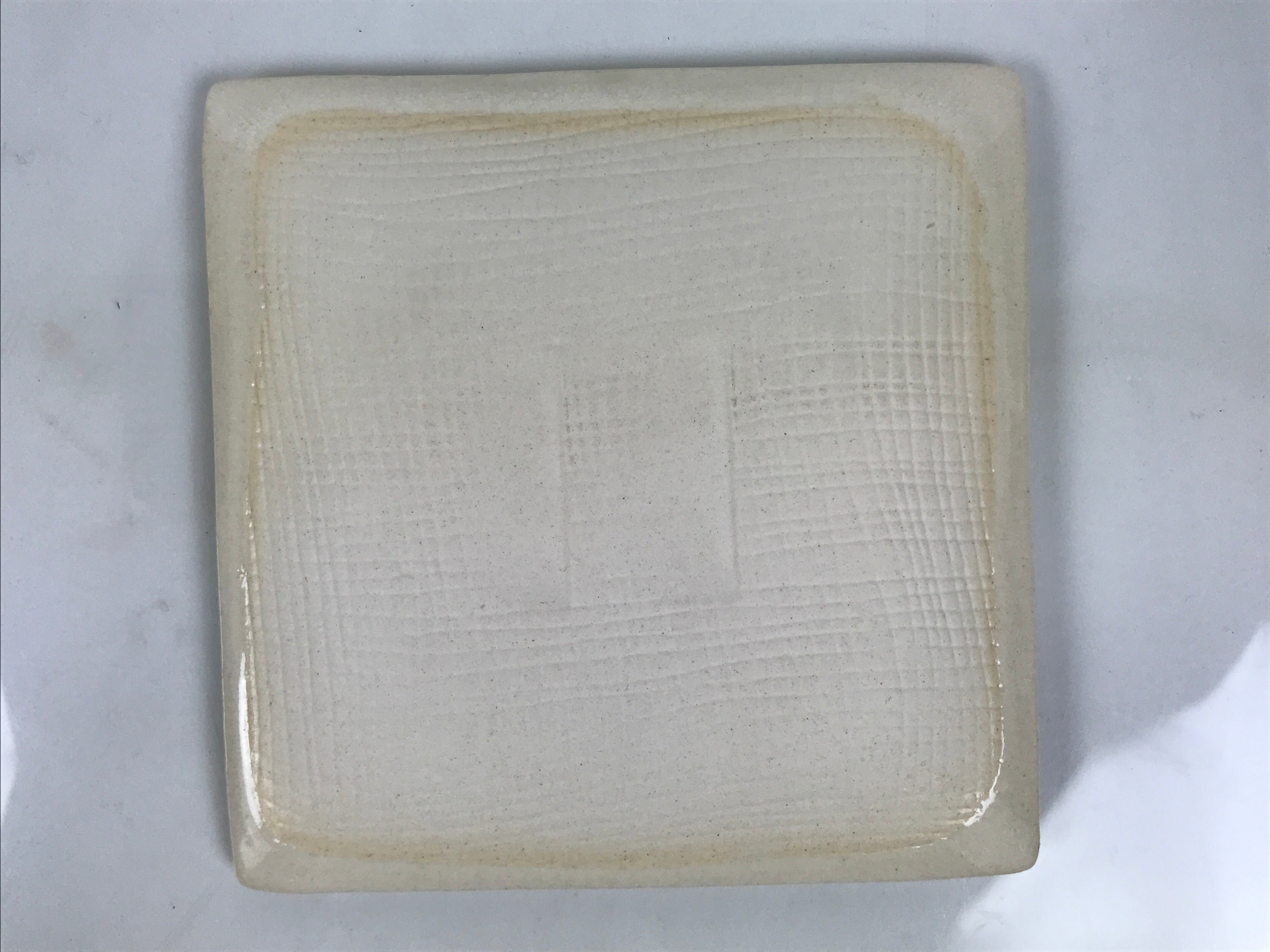 Japanese Ceramic Small Plate Kozara Vtg Square Pottery Momiji Maple Leaf Y553